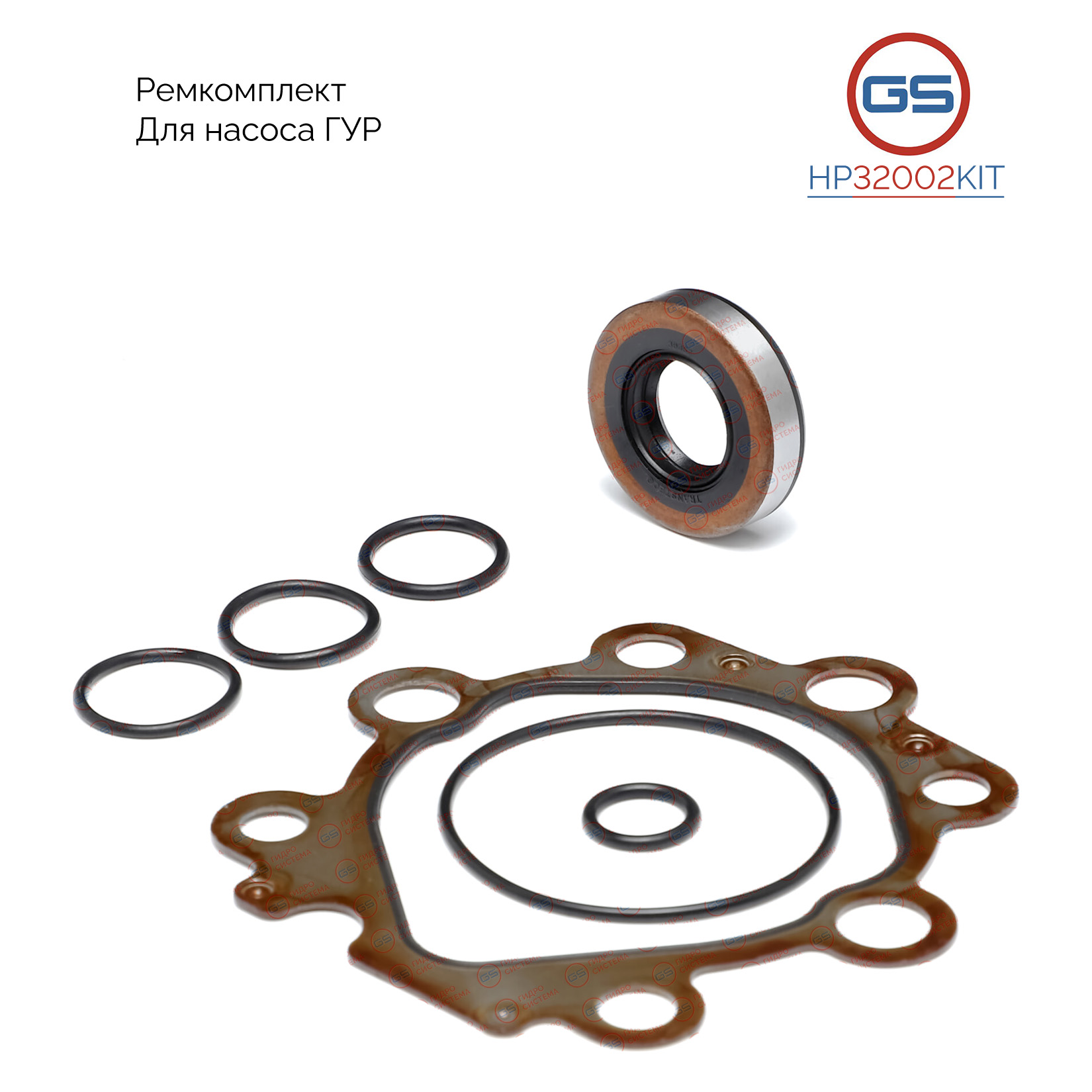 Ремкомплект насоса ГУР Renault Clio II 1998-2008, Renault Kangoo 1997-2008 - GS HP32002KIT