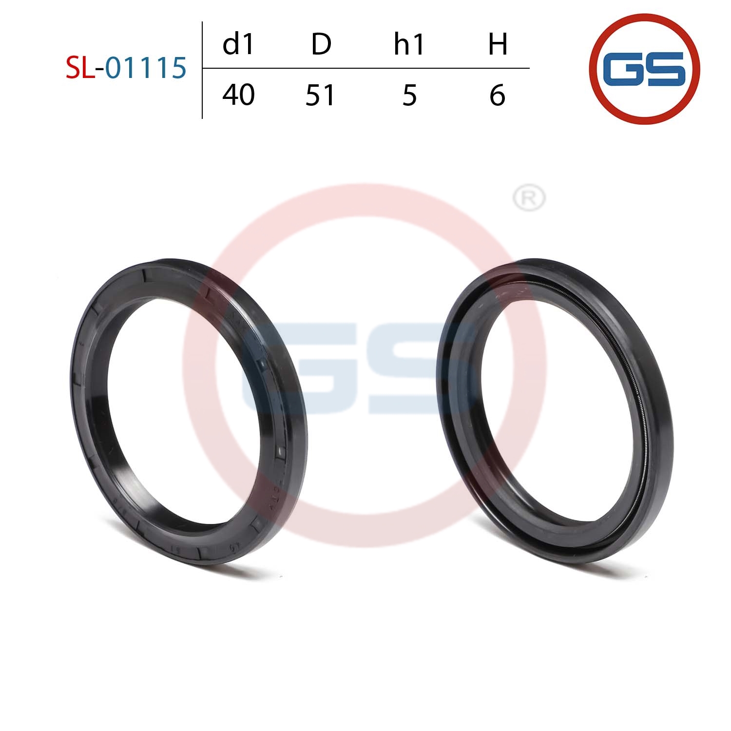 Сальник рулевой рейки 40*51*5/6 (1pm) - GS SL-01115