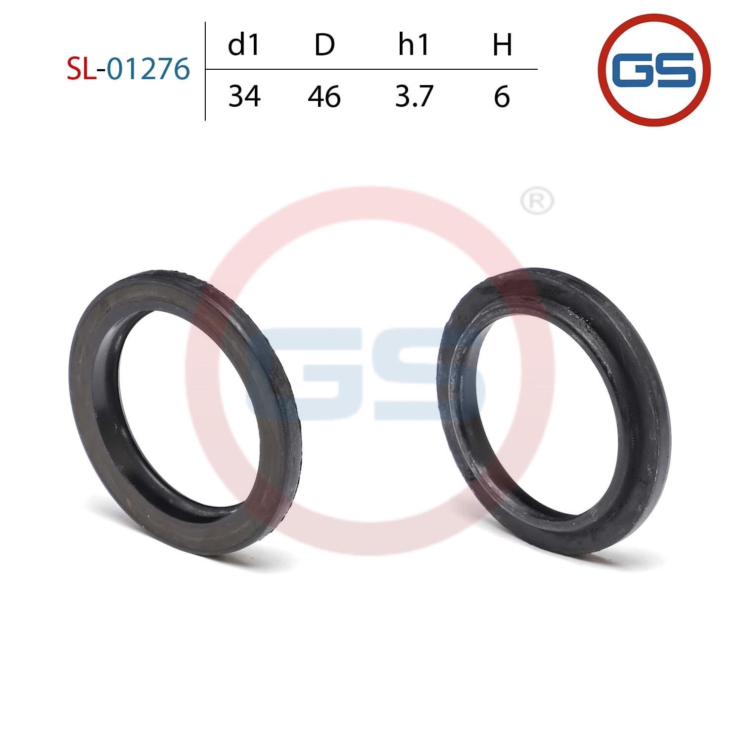 Сальник рулевой рейки 34*46*3.7/6 (8p) - GS SL-01276