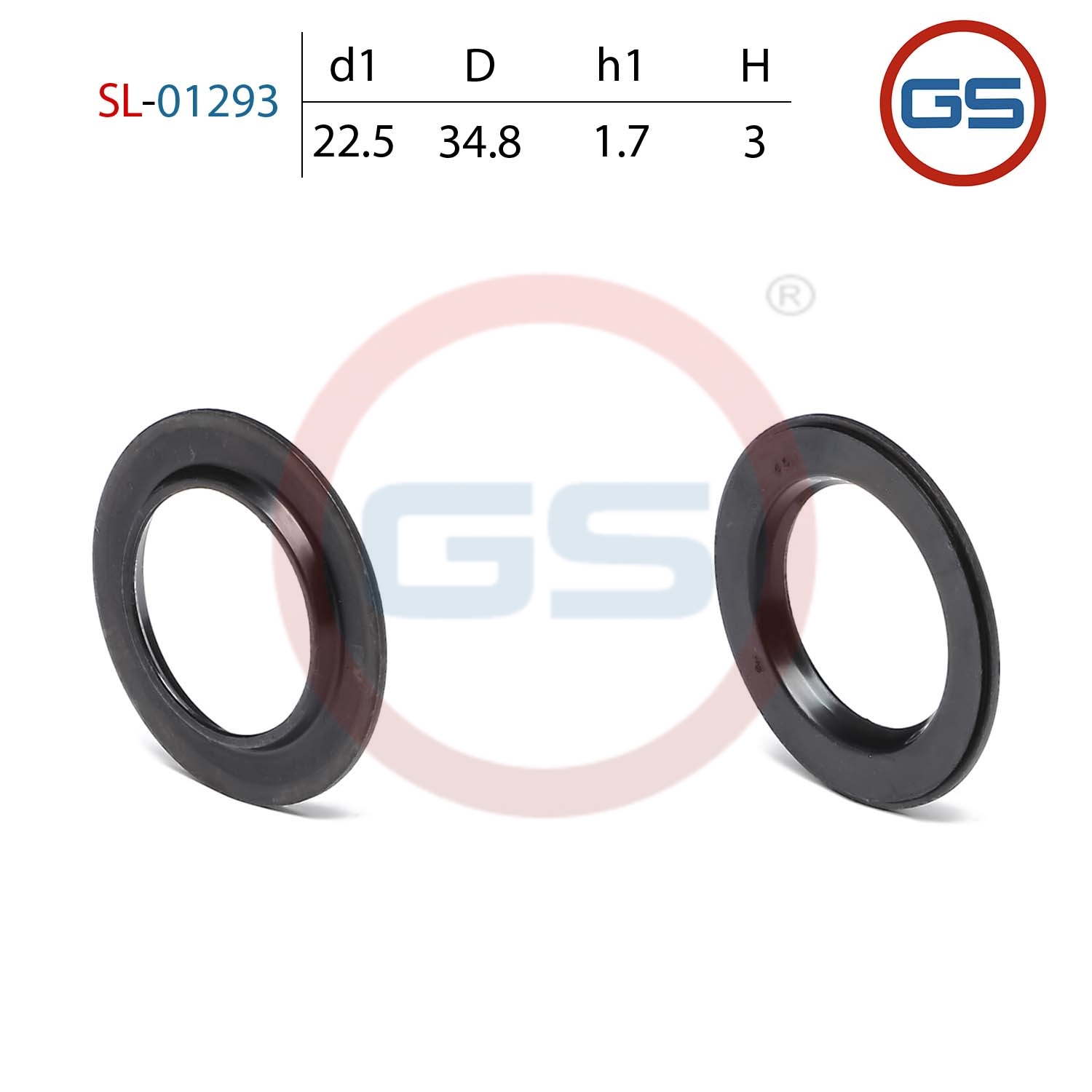 Сальник рулевой рейки 22.5*34.8*1.7/3 (8) - GS SL-01293