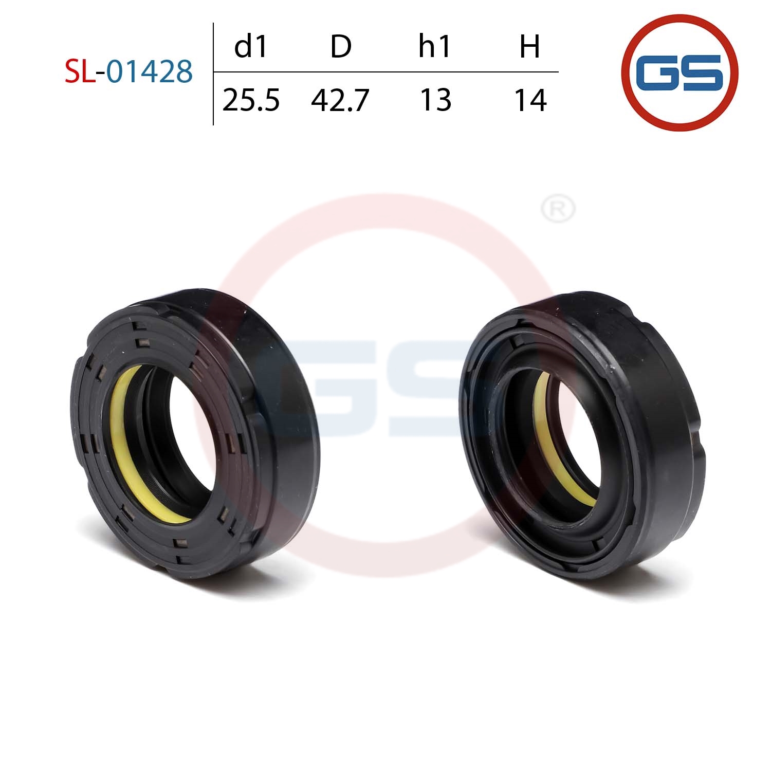 Сальник рулевой рейки 25.5*42.7*13/14 (7v1pm) - GS SL-01428