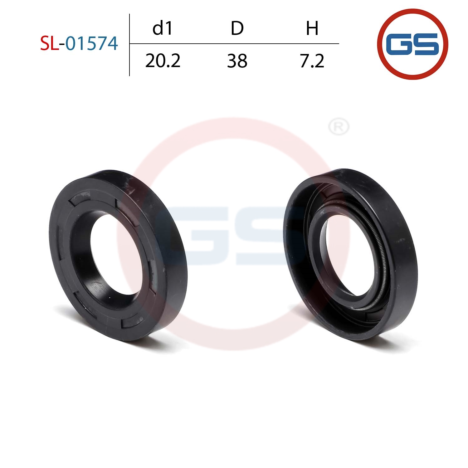 Сальник рулевой рейки 20.2*38*7.2 (0m) - GS SL-01574