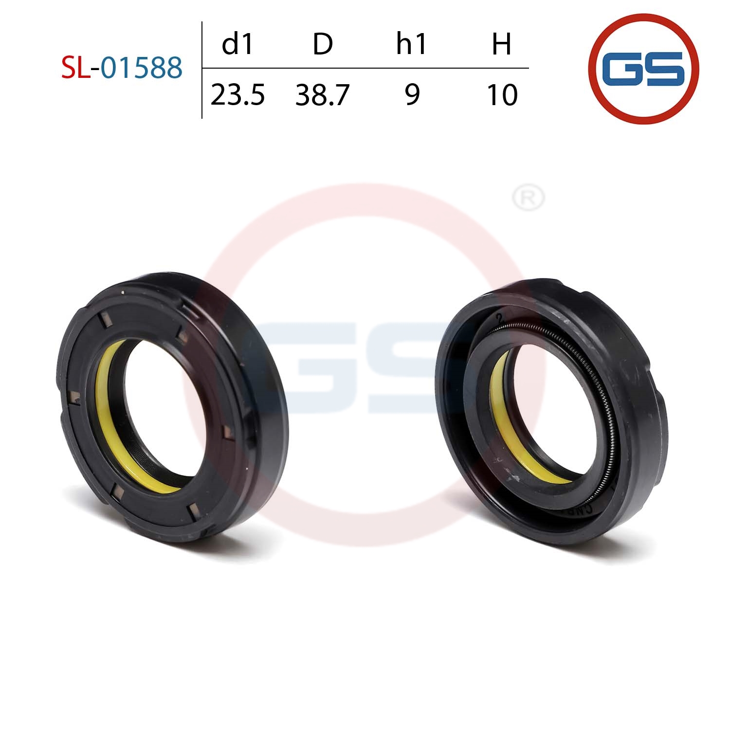 Сальник рулевой рейки 23.5*38.7*9/10 (7v1pm) - GS SL-01588