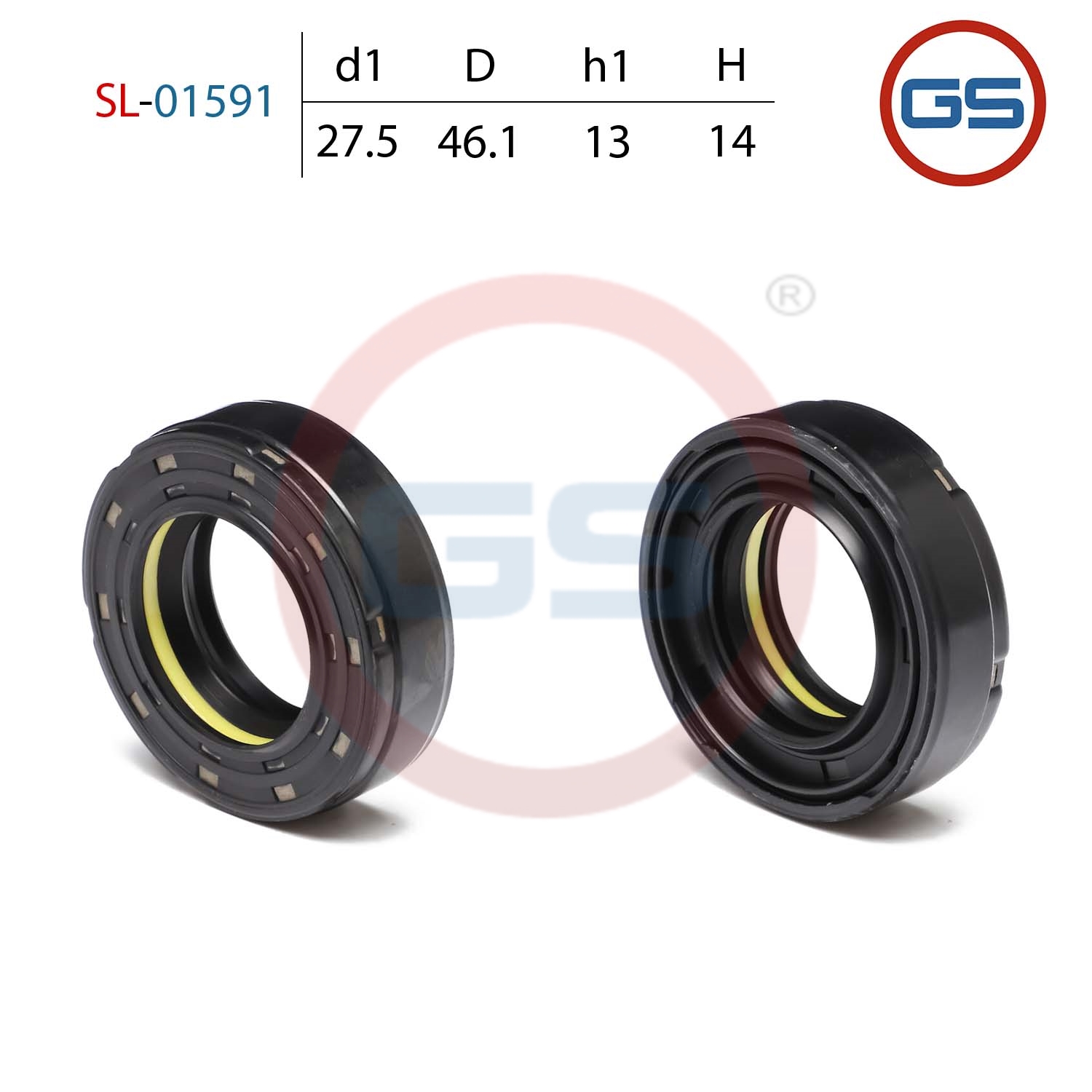 Сальник рулевой рейки 27.5*46.1*13/14 (7v1pm) - GS SL-01591