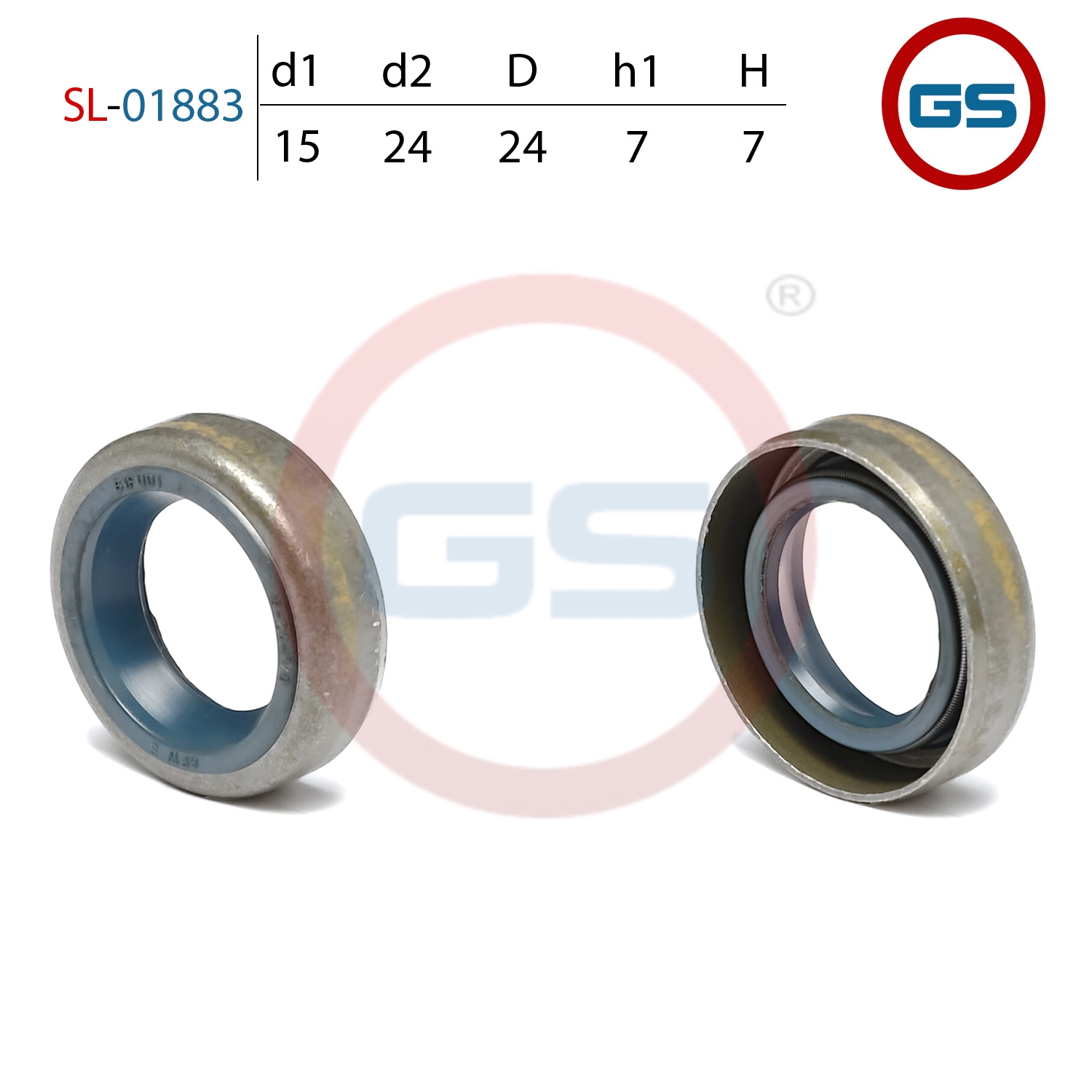 Сальник рулевой рейки 15*24/24*7/7 (0ma) - GS SL-01883