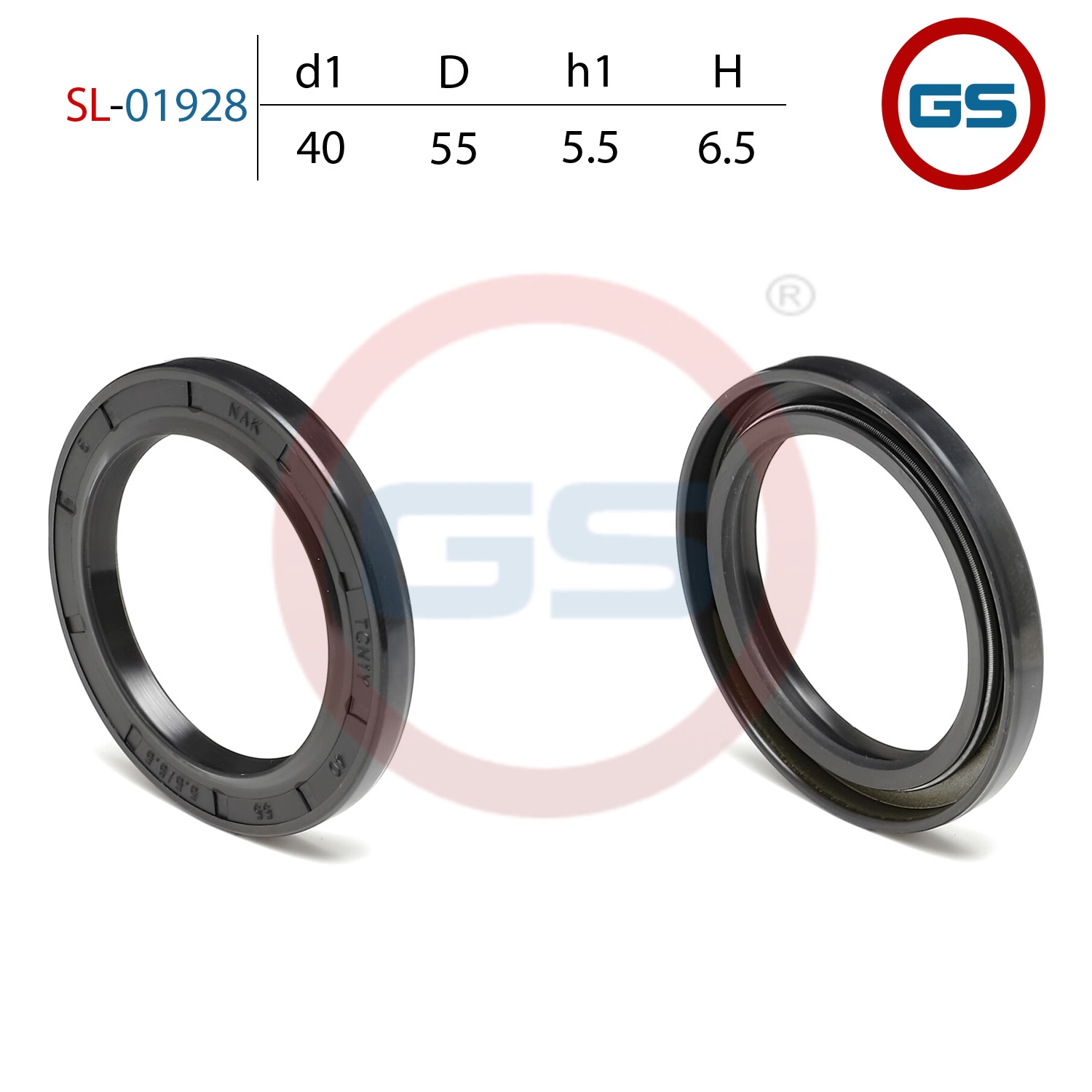Сальник рулевой рейки 40*55*5.5/6.5 (1pm) - GS SL-01928