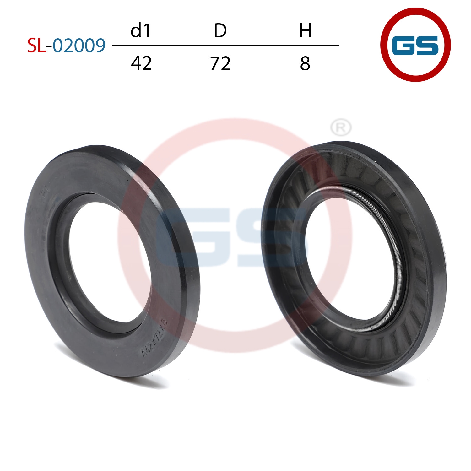 Сальник рулевой рейки 42*72*8 (1m) - GS SL-02009