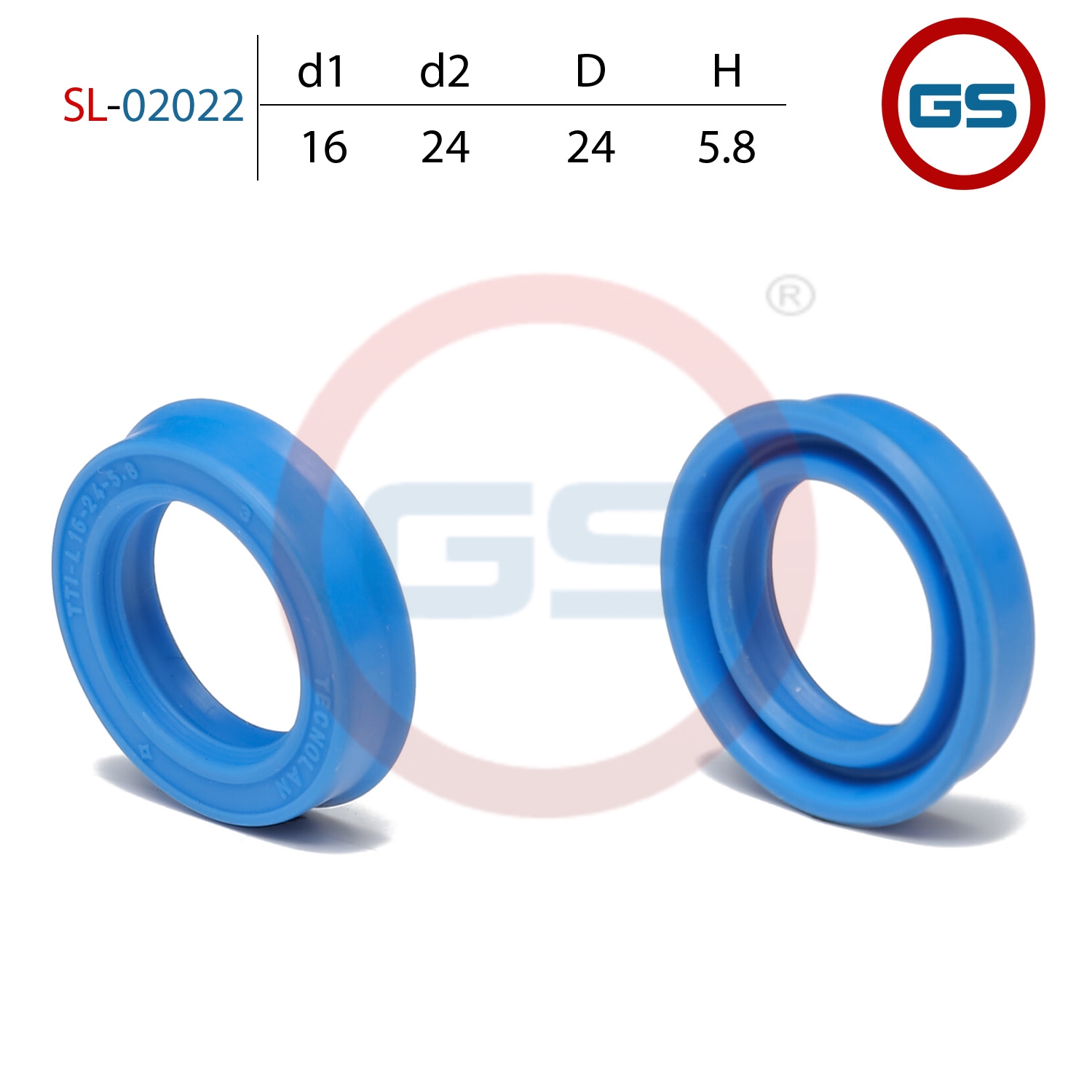 Сальник рулевой рейки 16*24/24*5.8 (12p) - GS SL-02022
