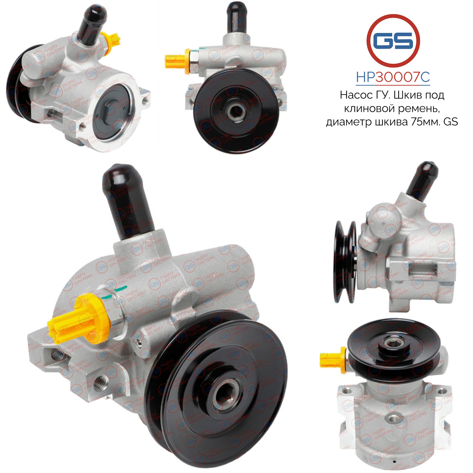 Насос ГУР новый Citroen C15 1984-2000, Citroen C15 2000-2005, Peugeot 205 1983-1987 - GS HP30007C