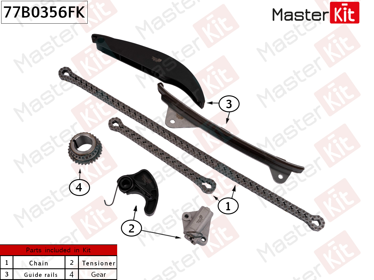 Комплект цепи ГРМ - Master KiT 77B0356FK
