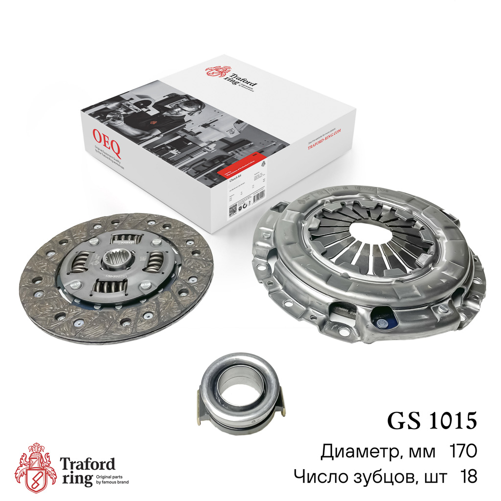Сцепление в сборе, Daewoo Matiz (98-) 0.8i (170мм) (кмпл. с мех. муфт.) - TRAFORD RING GS 1015