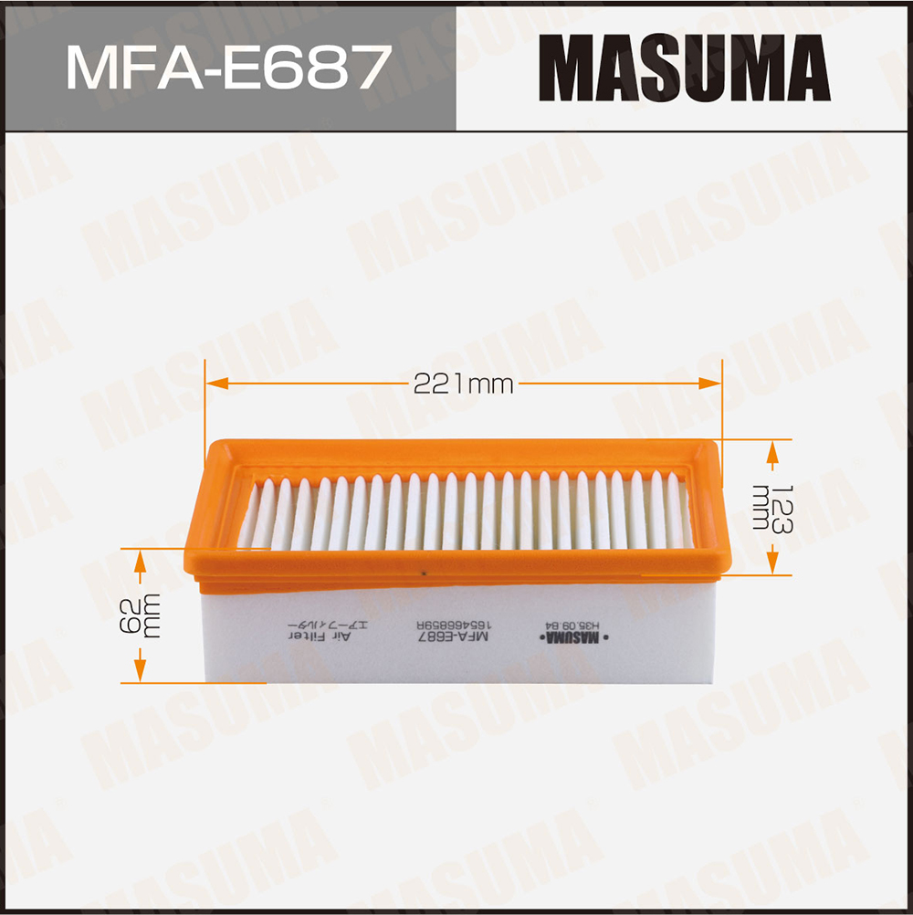 Воздушный фильтр mfa-e687 LHD - Masuma MFAE687