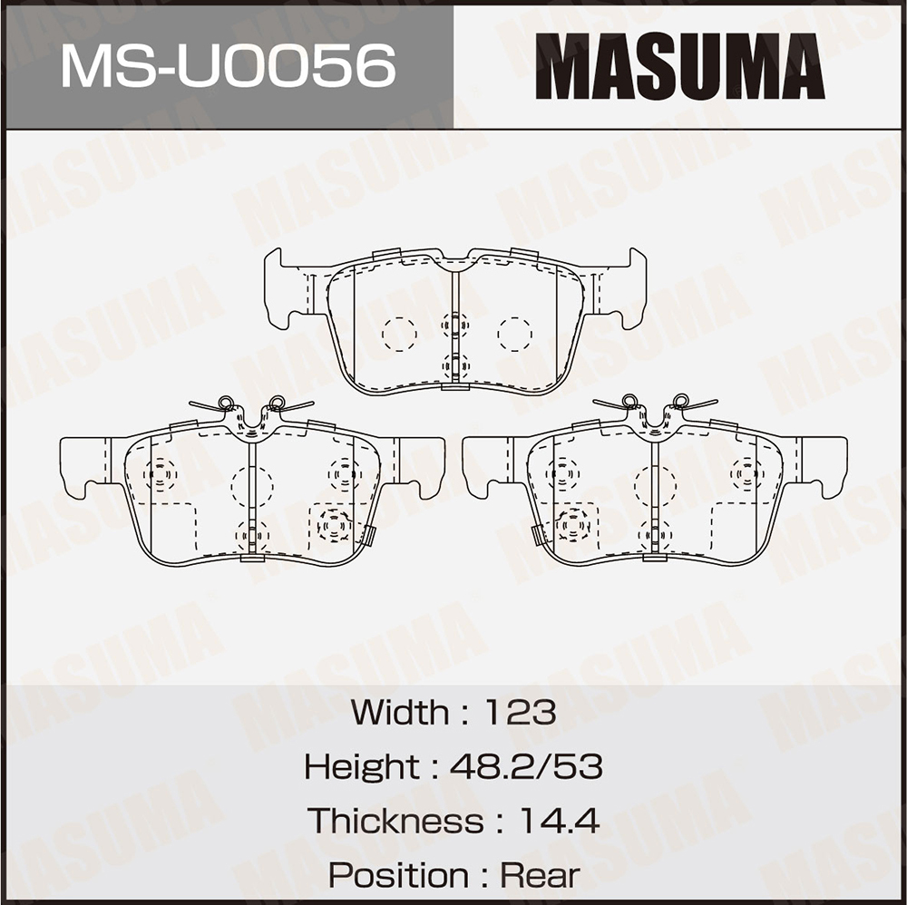 Колодки дисковые ms-u0056 / np5081/ brembo rear - Masuma MSU0056
