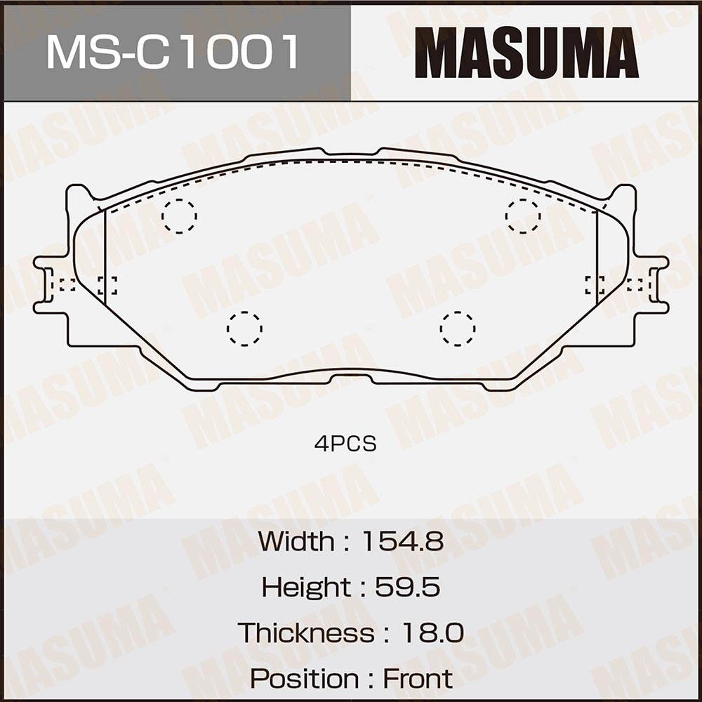 Колодки дисковые MS-C1001 front