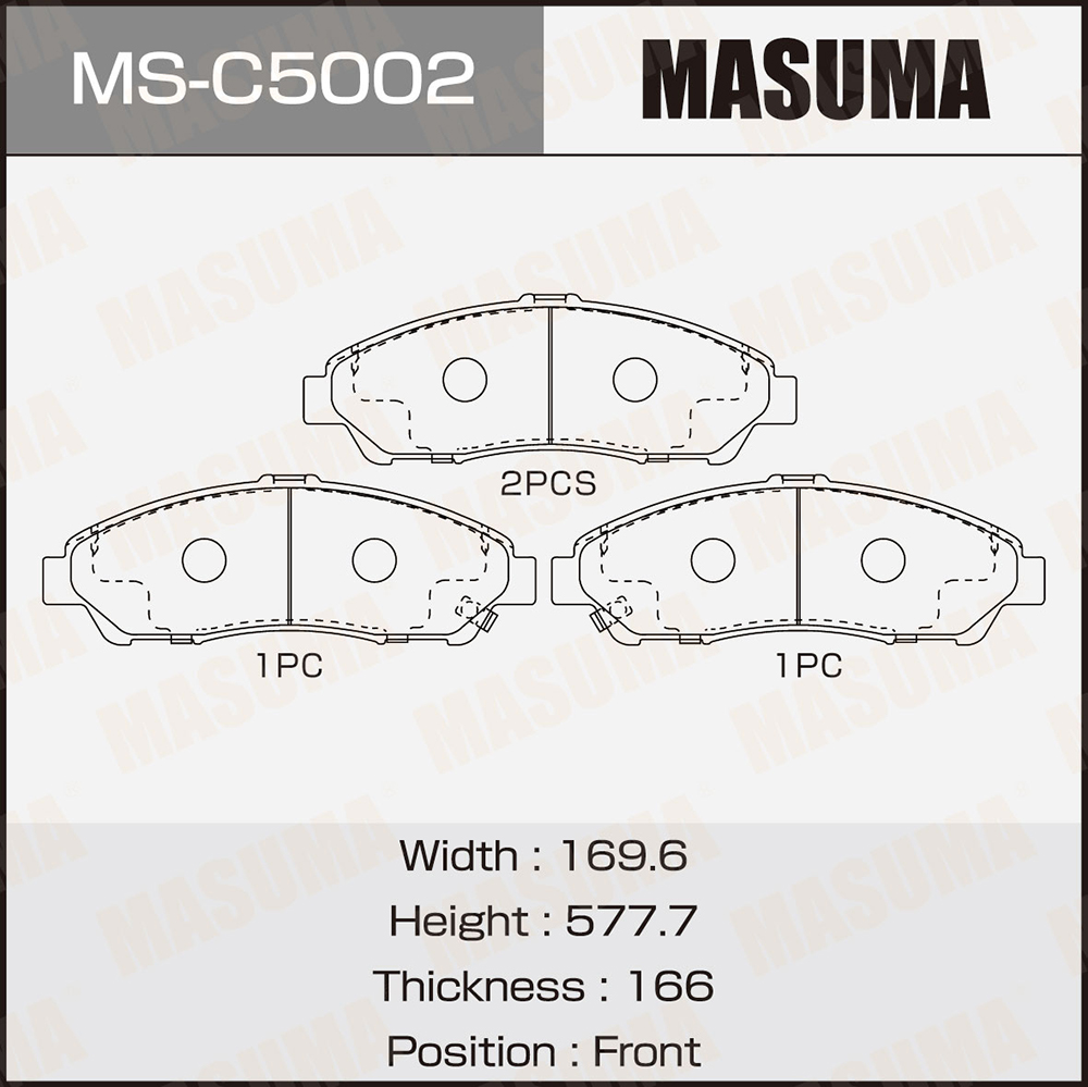 Колодки дисковые MS-C5002 NP8034 front