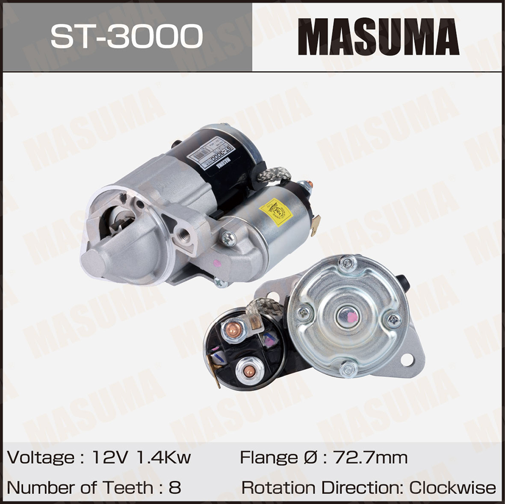 Стартер st-3000 / mitsubishi (12v/1.4kw) - Masuma ST3000