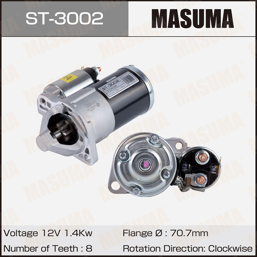 Стартер st-3002 / mitsubishi (12v/1.4kw) - Masuma ST3002