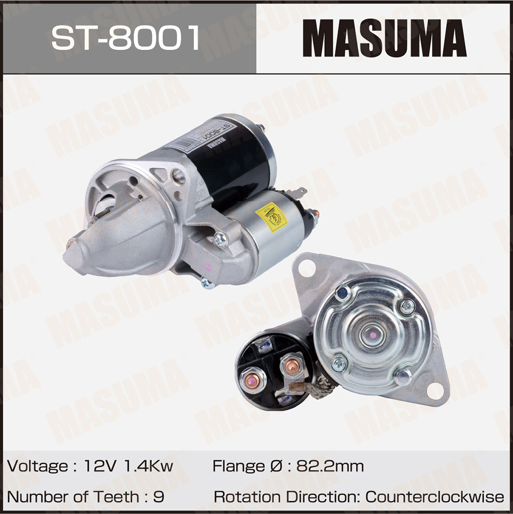 Стартер st-8001 / subaru (12v/1.4kw) - Masuma ST8001