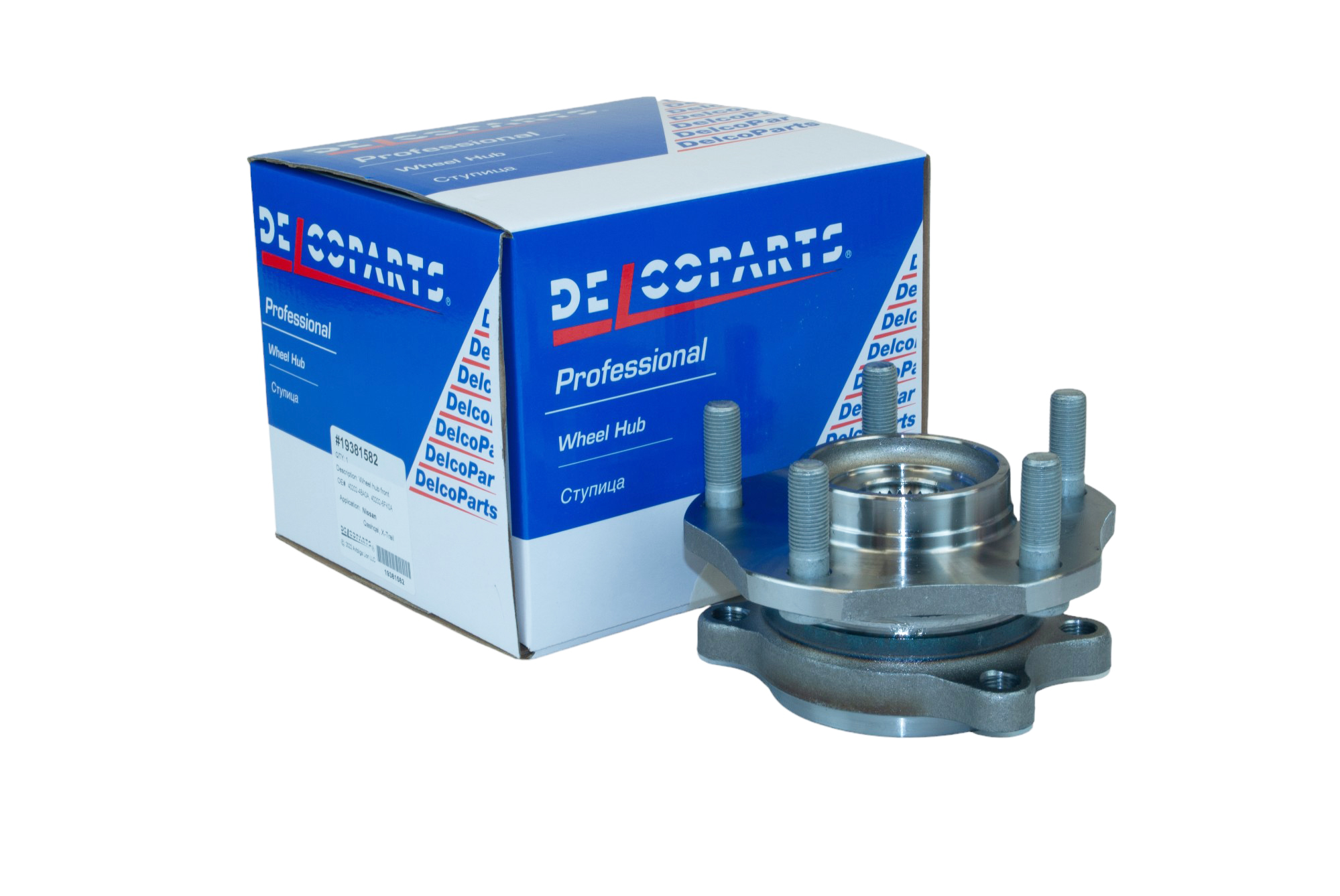 Ступица nissan qashqai/x-trail перед. - DelcoParts 19381582