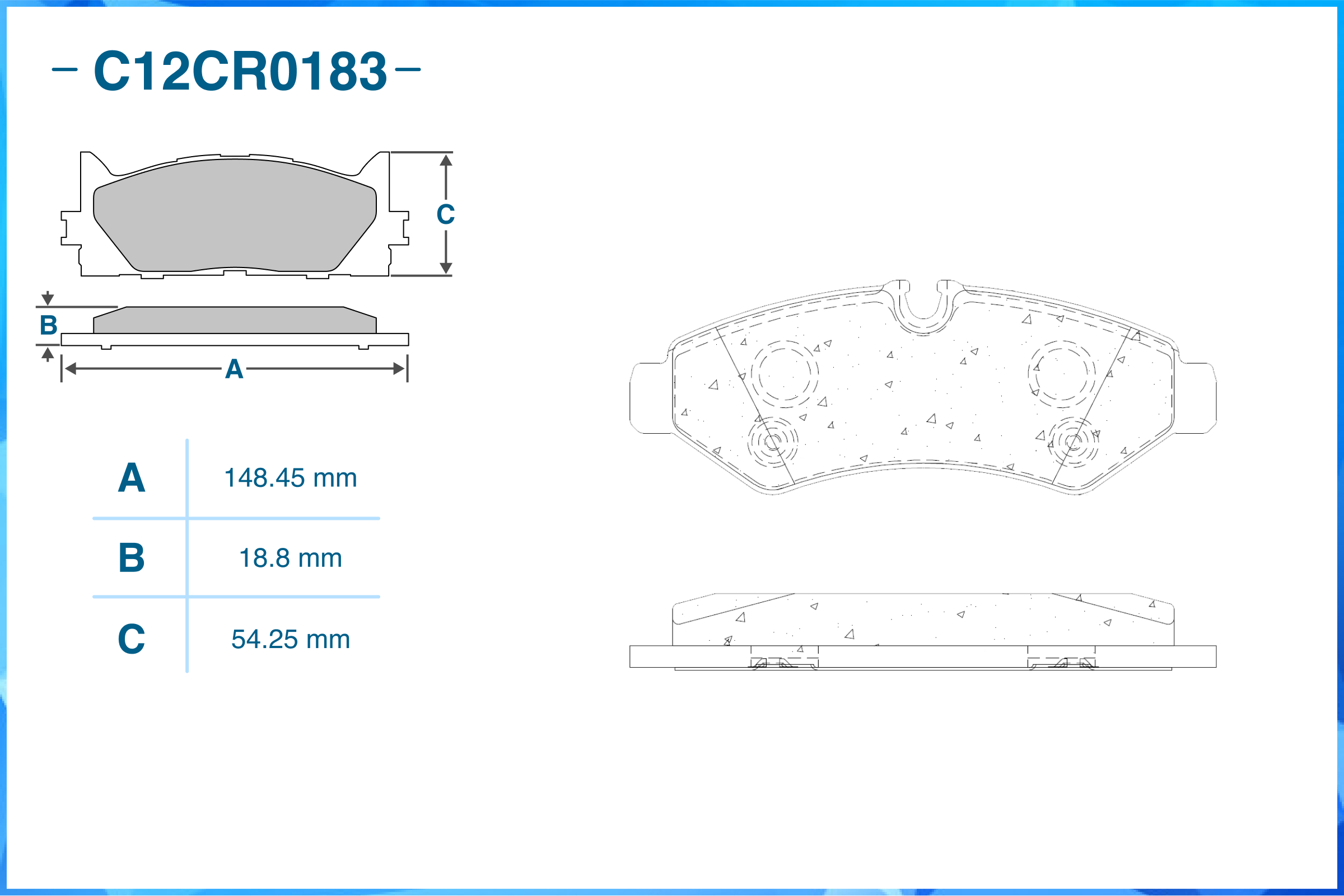 Колодки тормозные задние - CWORKS C12CR0183