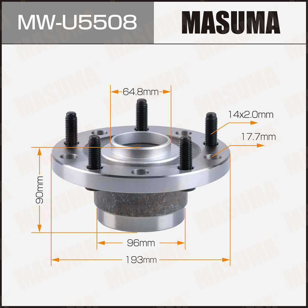 Ступичный узел mw-u5508 / rear / - Masuma MWU5508