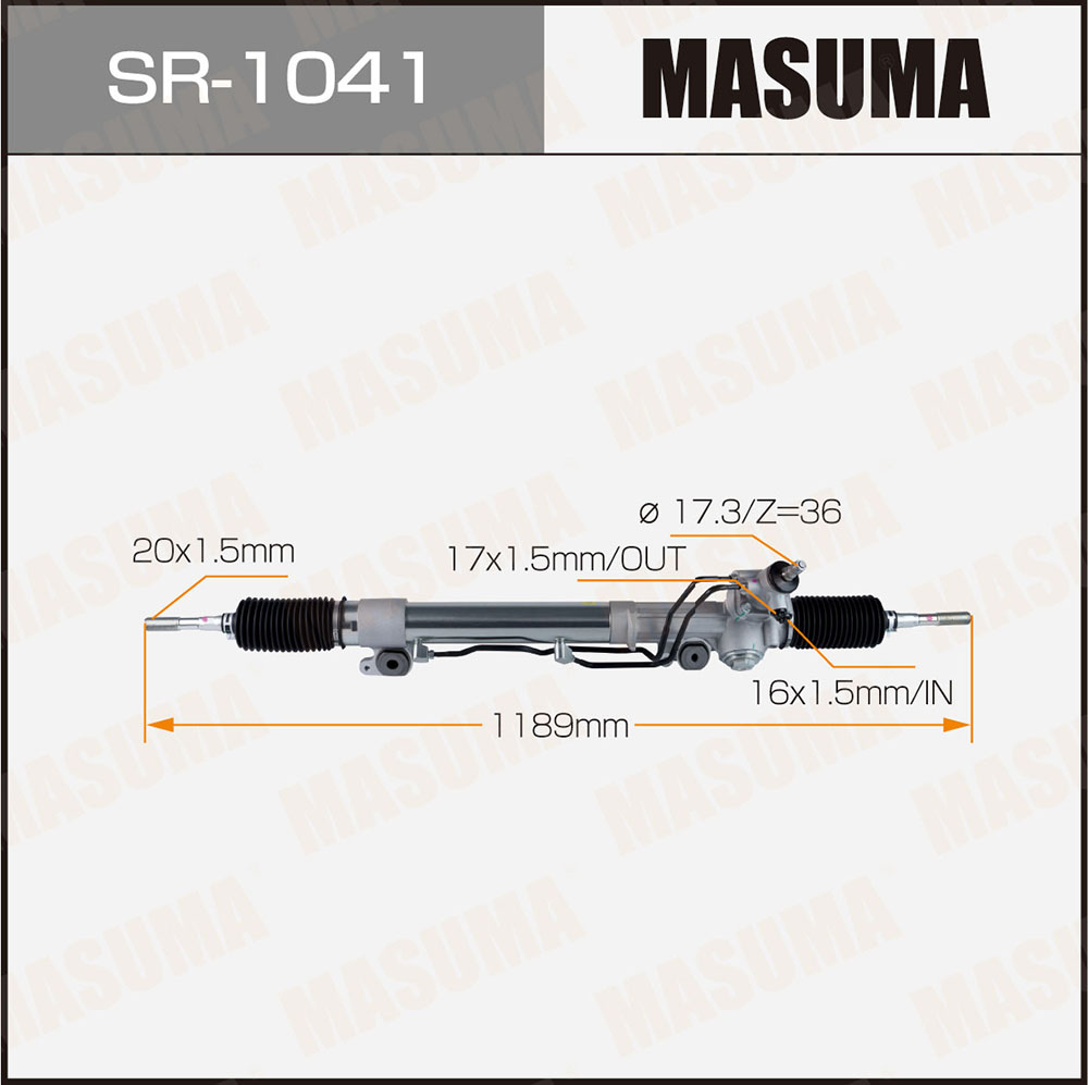 Рейка рулевая sr-1041 /land cruiser 100 LHD (левый руль) - Masuma SR1041