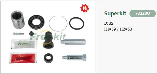 Ремкомплект тормозного суппорта superkit зад Frenkit 732290 1807₽