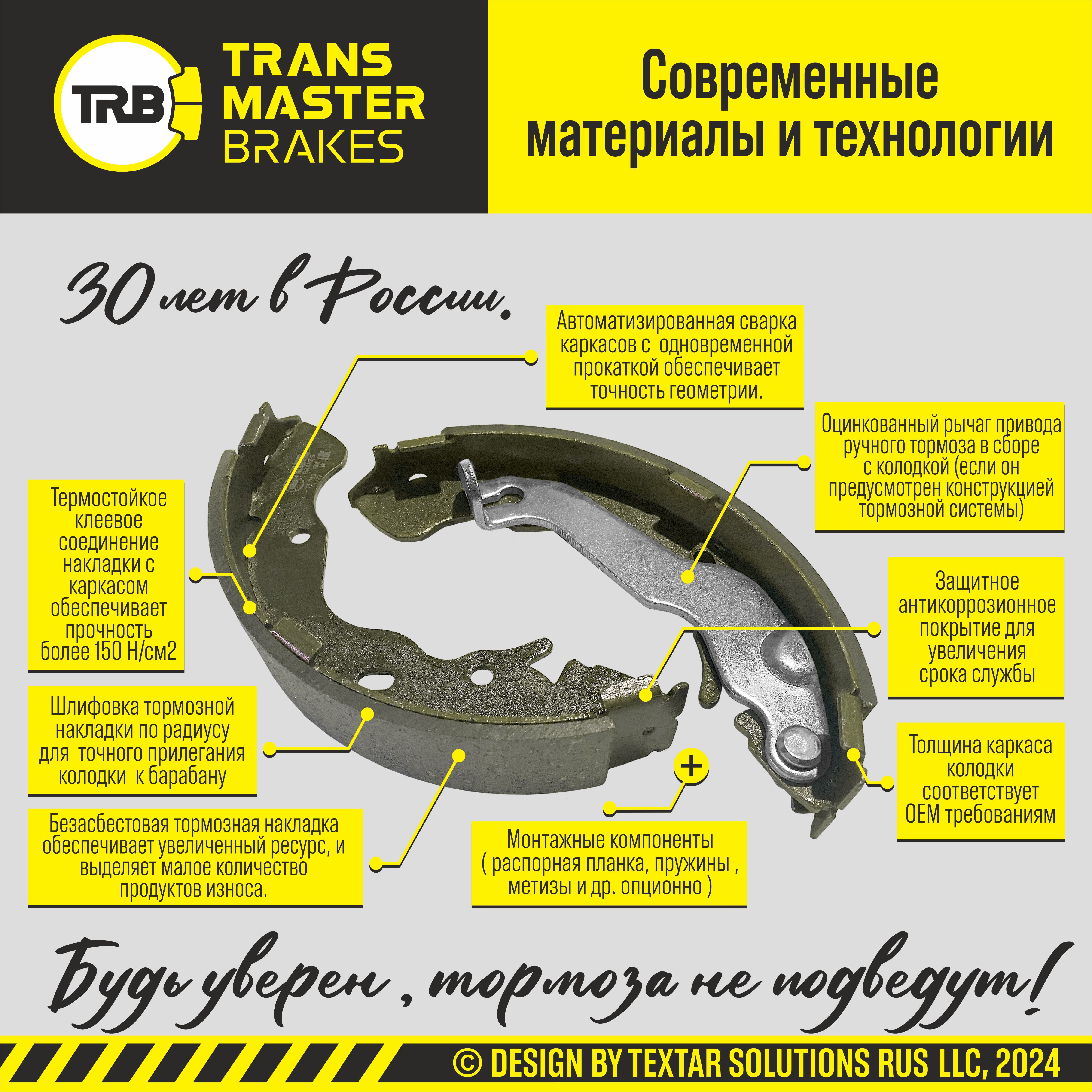 Колодки барабанного тормоза/91245