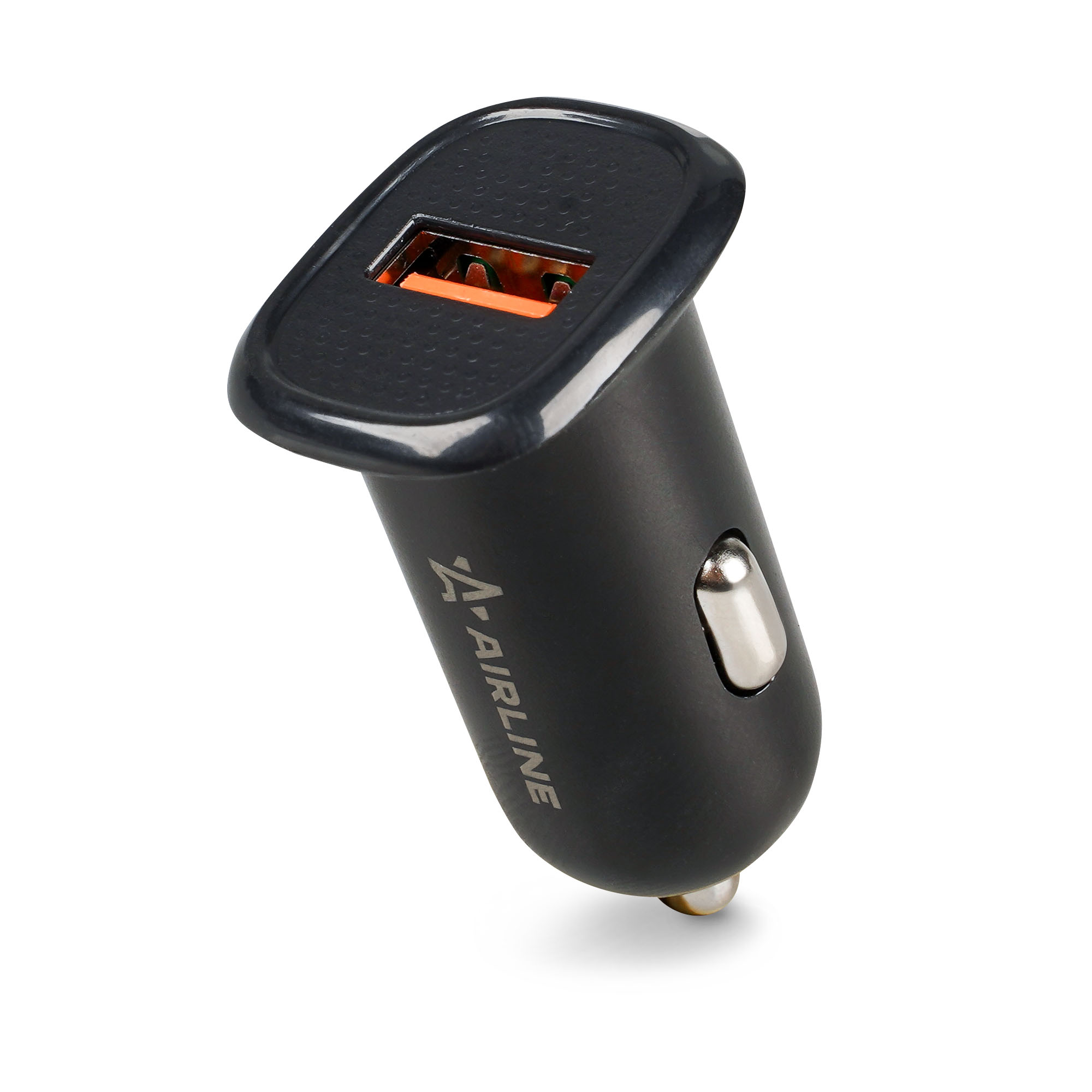 Адаптер автомобильный компактный 1xUSB QC 3.0, 12/24в - AIRLINE AEAK018