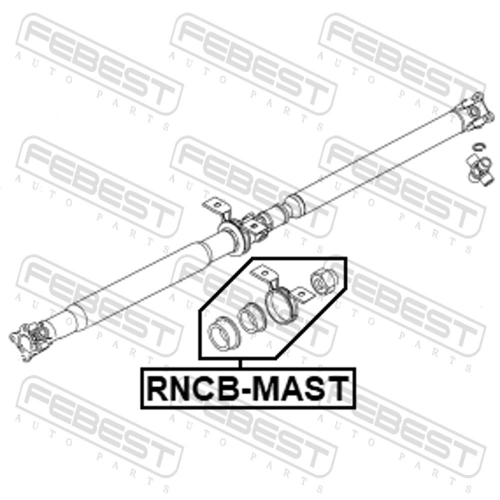 Подшипник подвесной карданного вала - Febest RNCB-MAST
