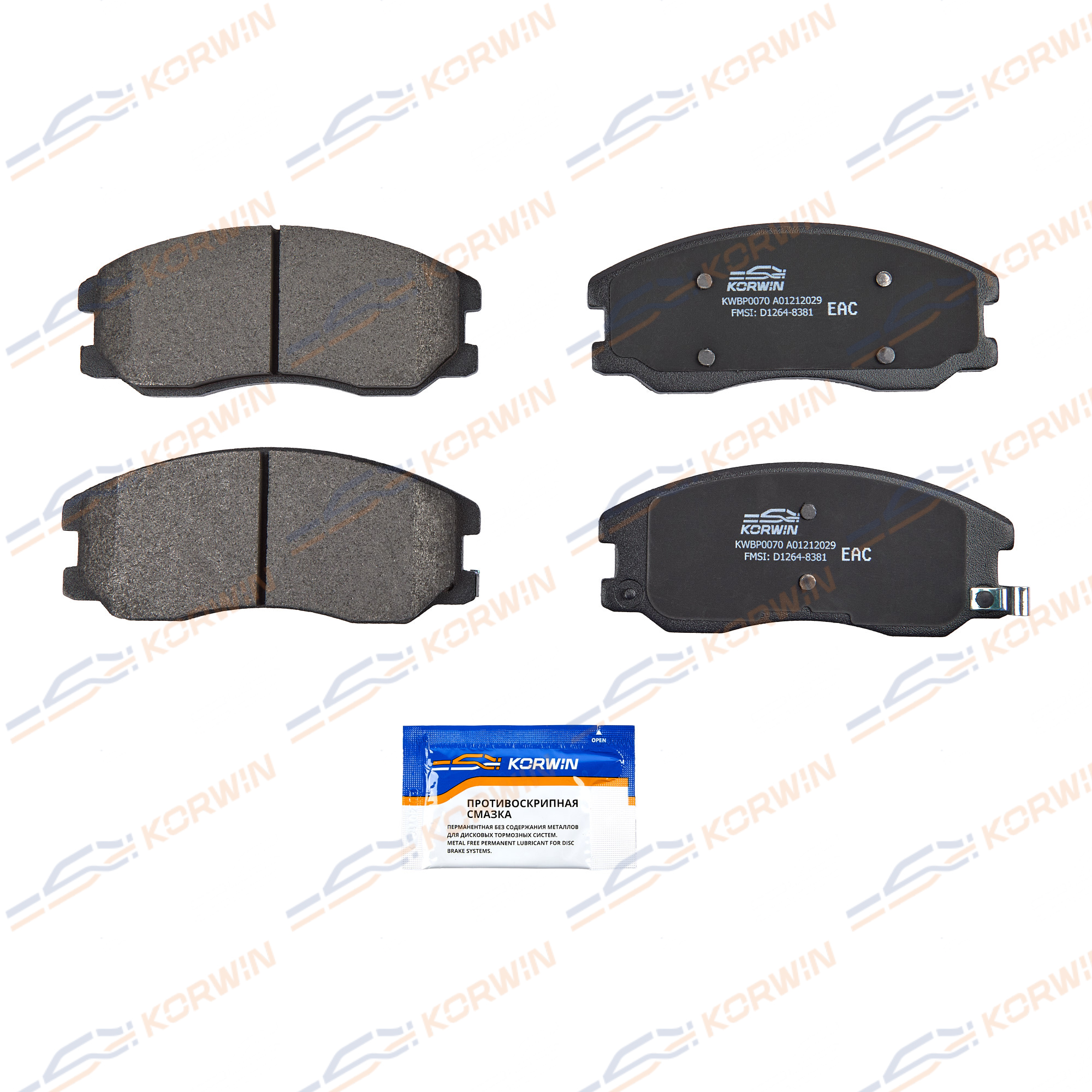 Колодки тормозные перед. Chevrolet Captiva (c100/c140) 06-/Opel Antara (l07) 06- | перед | - KORWIN KWBP0070