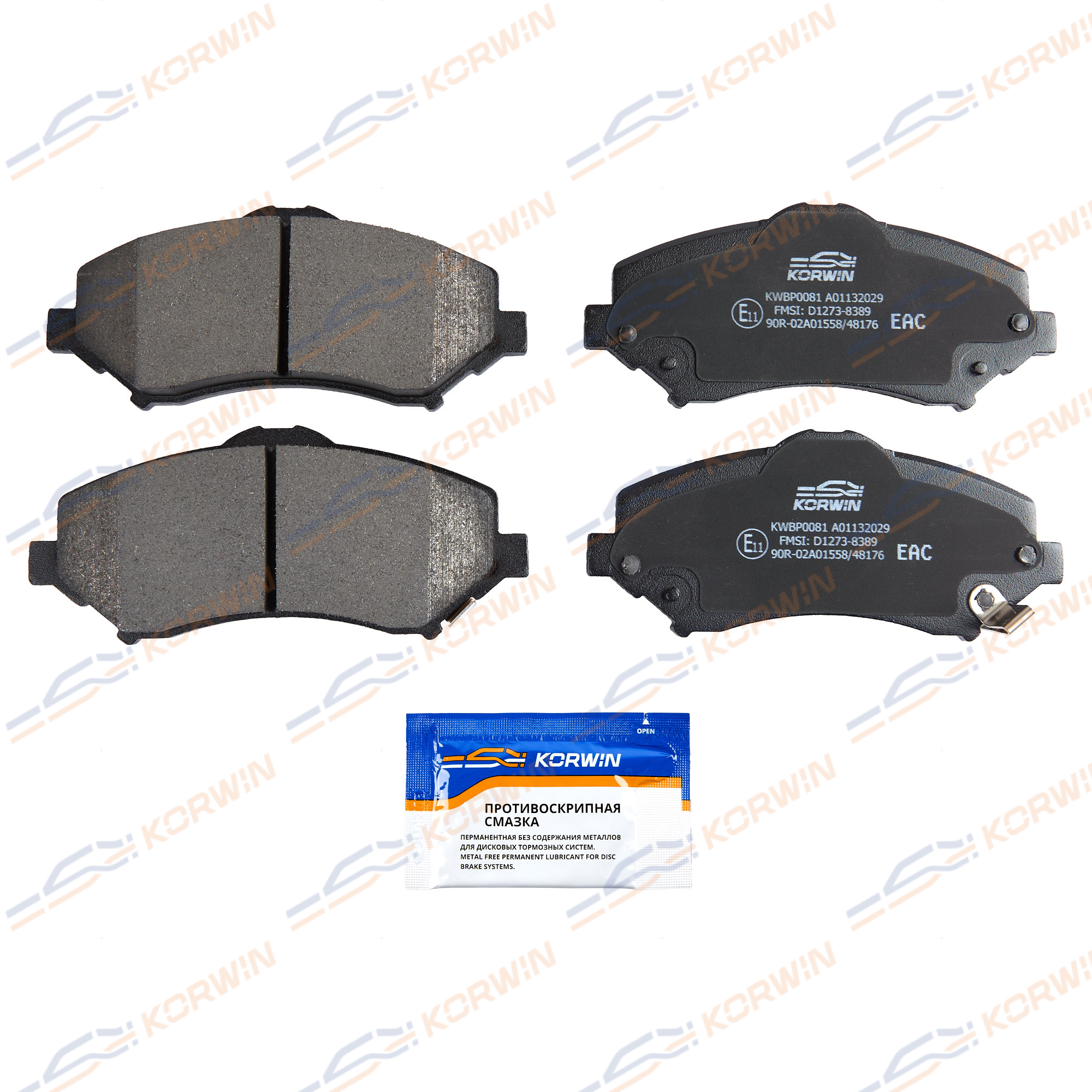 Колодки тормозные перед. Jeep Cherokee kj/kk 01-/Compass mk49 06-/Chrysler | перед | - KORWIN KWBP0081