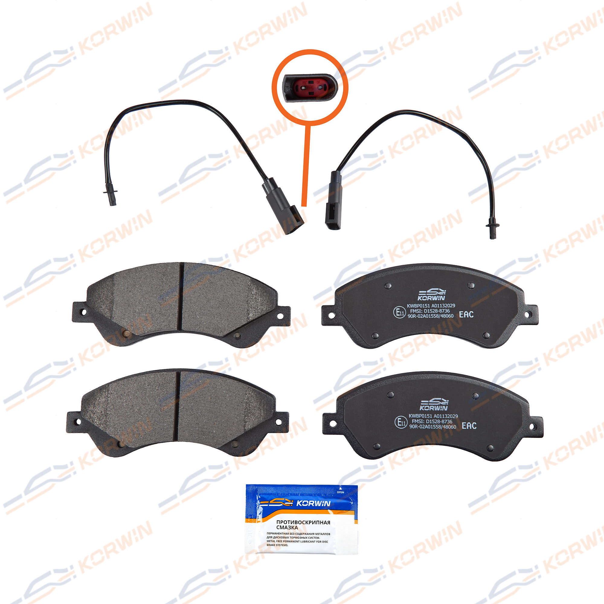 Колодки тормозные перед. Ford Transit 06- | перед | - KORWIN KWBP0151