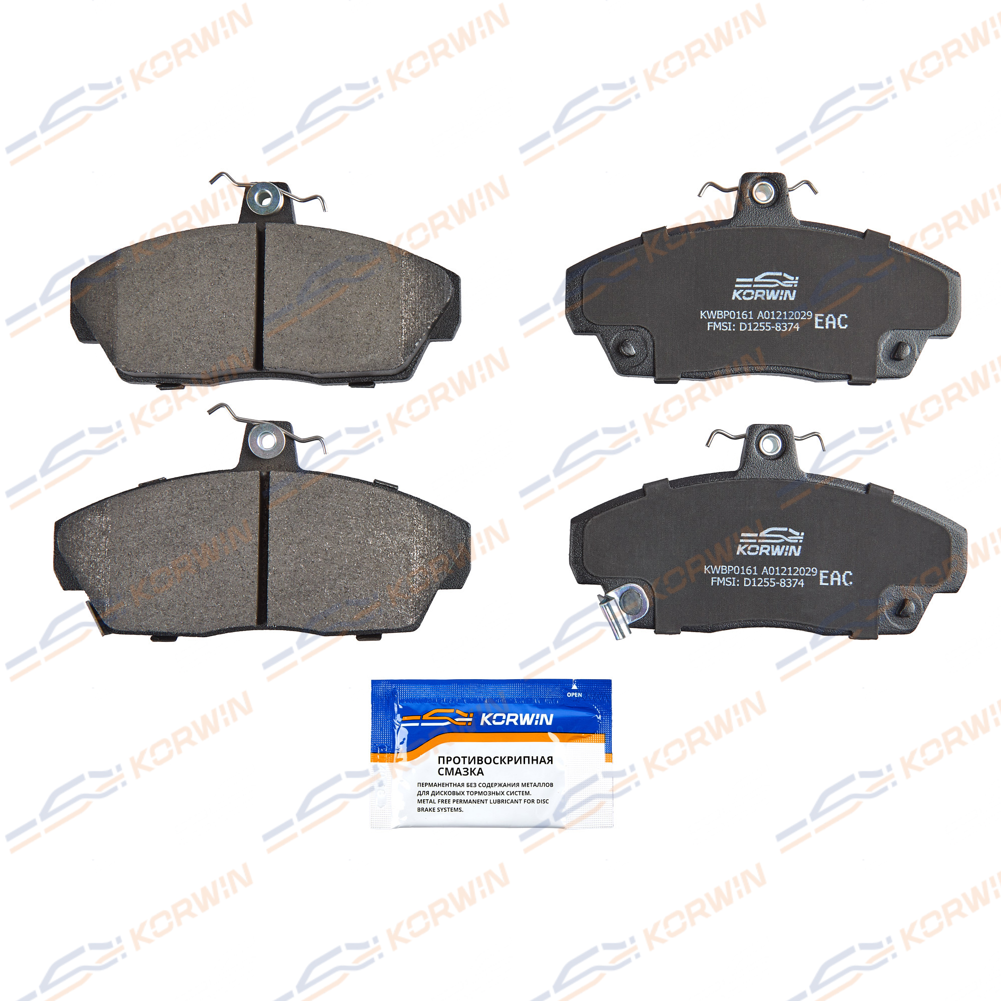 Колодки тормозные перед. Honda Civic vi-vii 95-05 | перед | - KORWIN KWBP0161