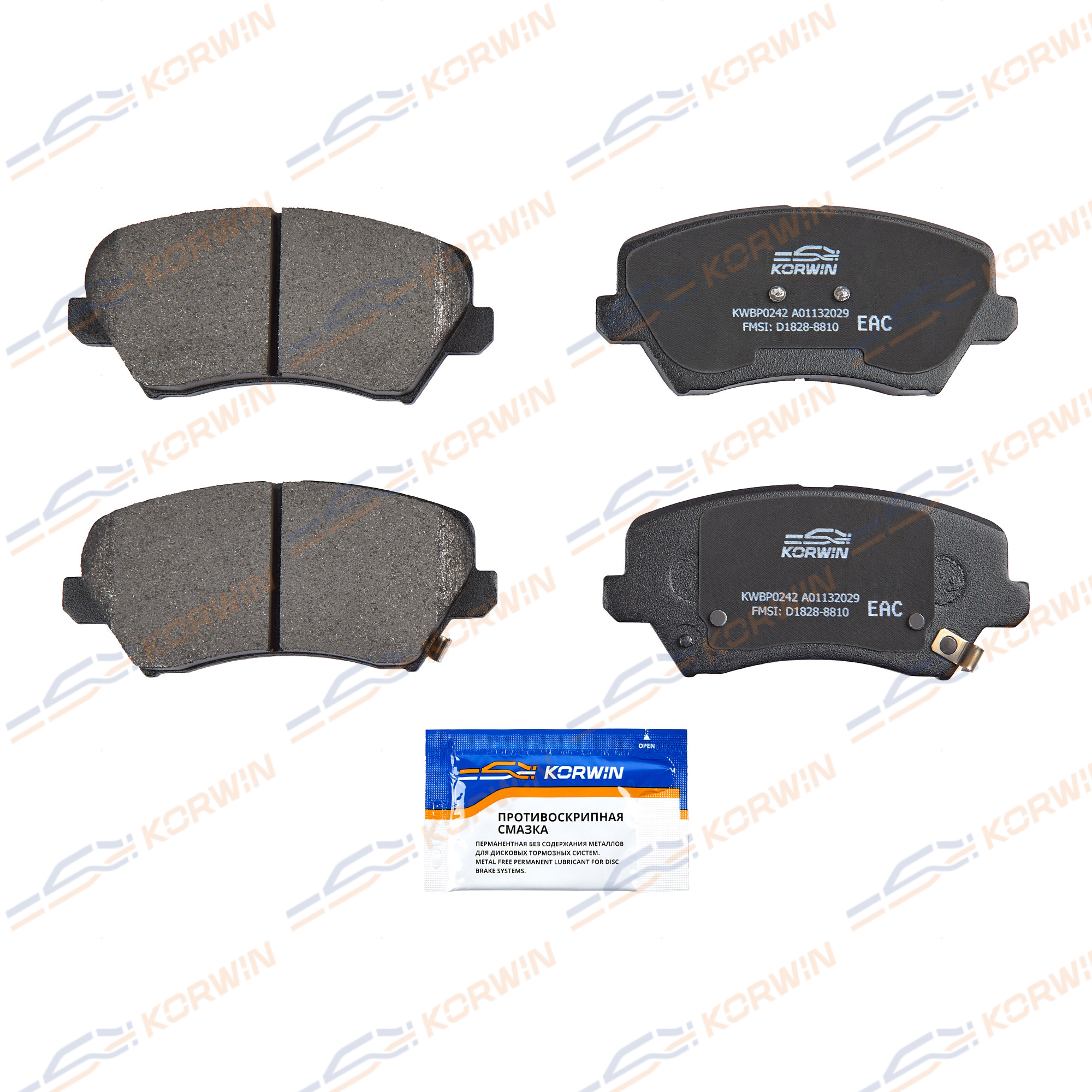 Колодки тормозные перед. Hyundai i30 (pd) 17-/Kia Ceed (jd/cd) 15-/Cerato 13- | перед | - KORWIN KWBP0242