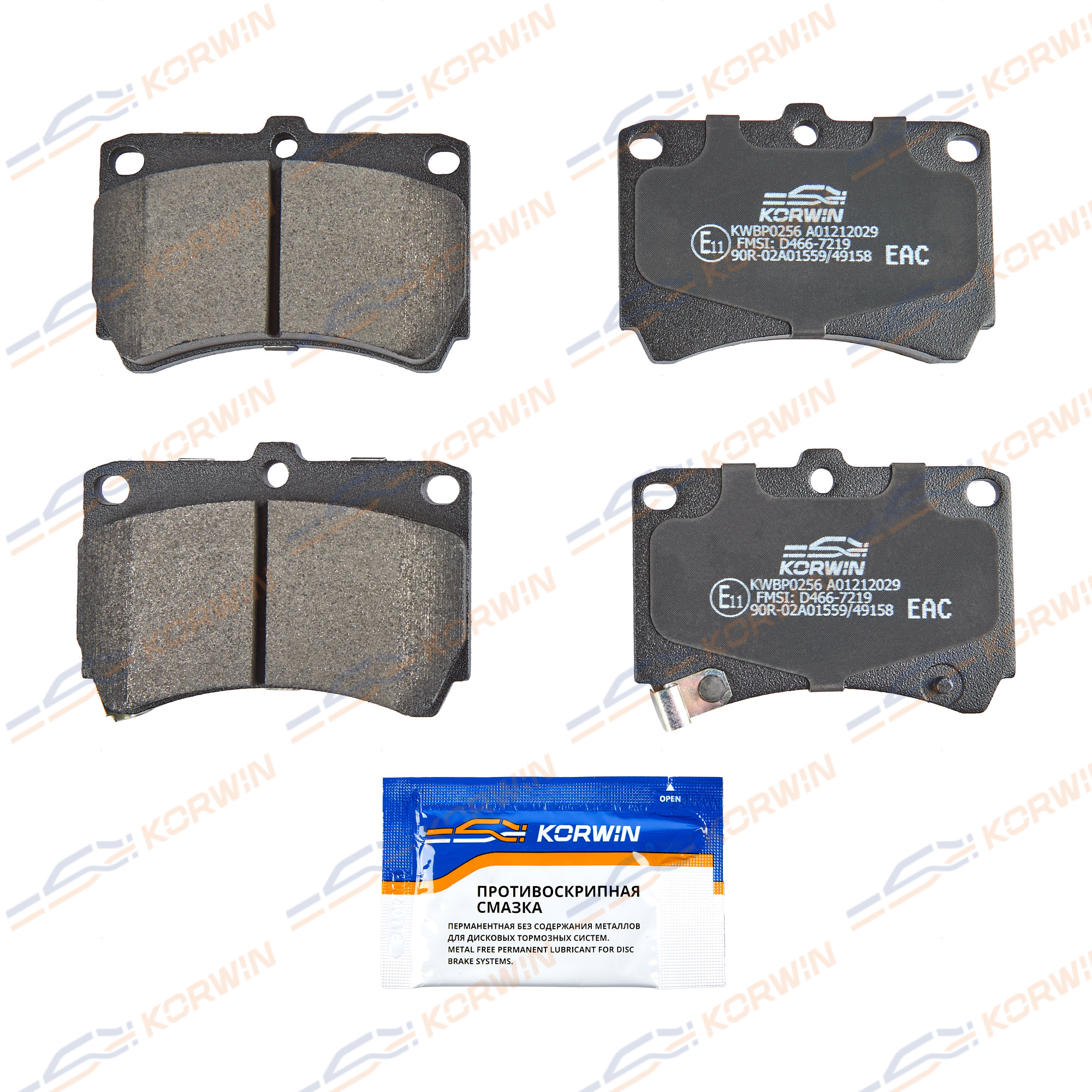 Колодки тормозные перед. Kia Rio i (dc) 00-/Mazda 2 (dy) 03-/Mazda 323 89- | перед | - KORWIN KWBP0256