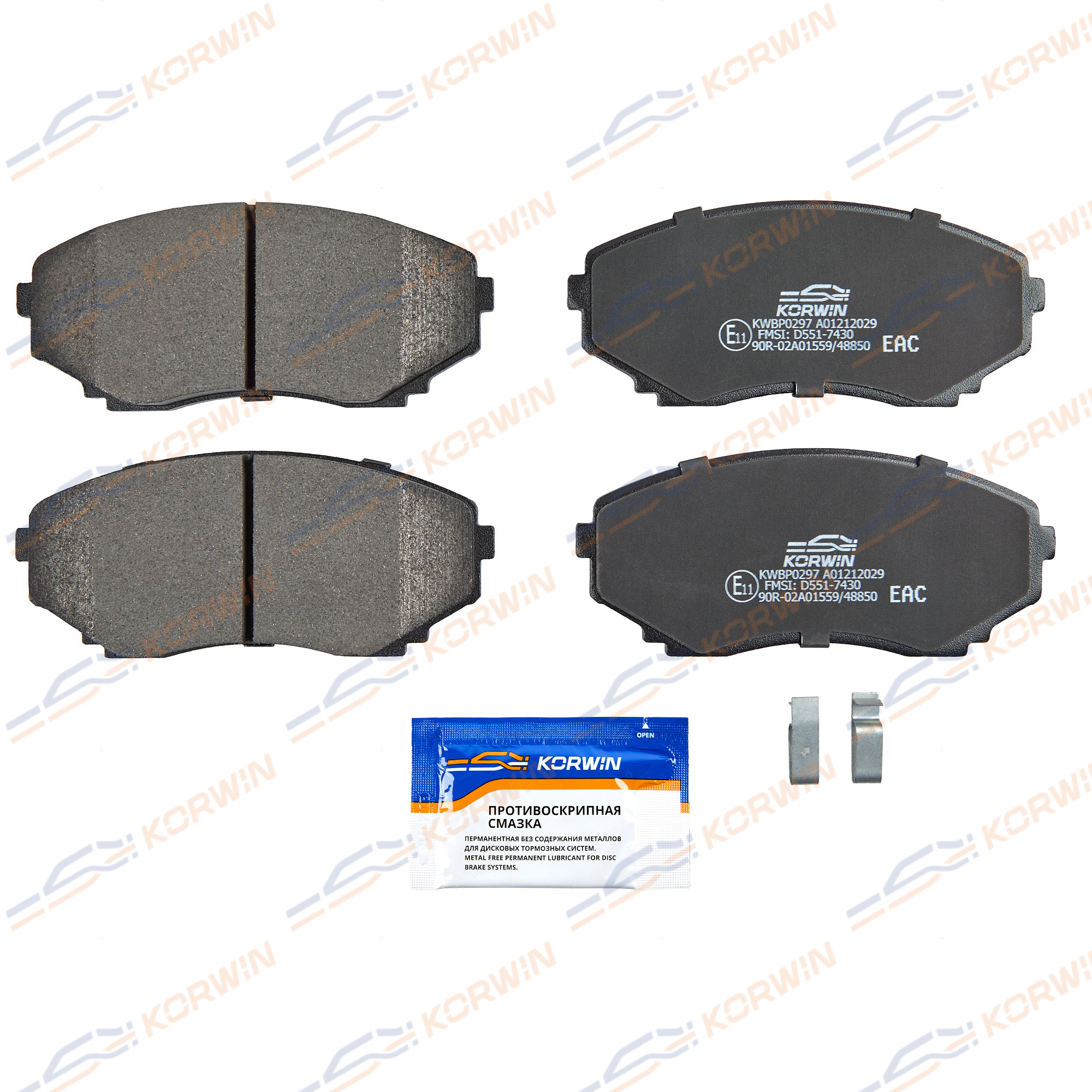 Колодки тормозные перед. Mazda E-Serie 83-04/mpv i-ii (lv/lw) 88-06 | перед | - KORWIN KWBP0297