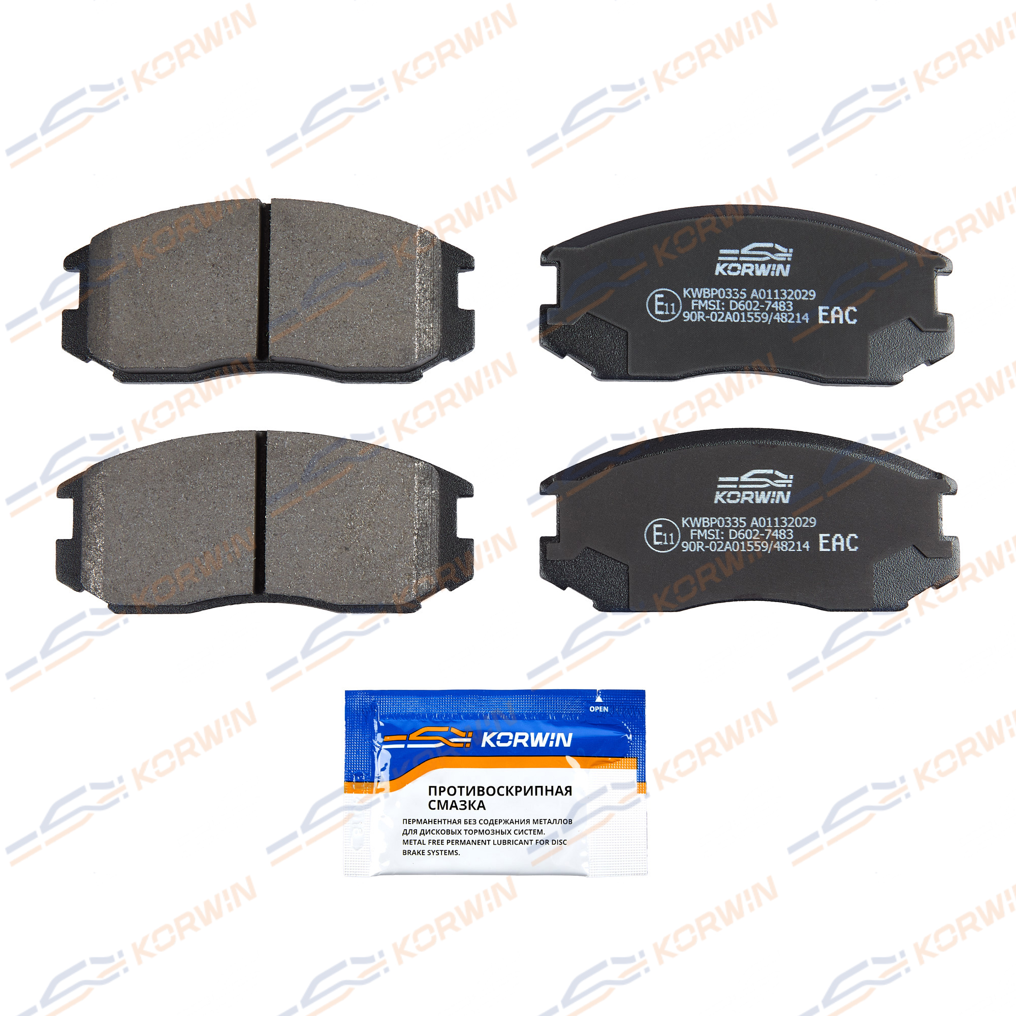 Колодки тормозные перед. Mitsubishi Colt iii-v 88-04/Lancer v-vii 88-03 | перед | - KORWIN KWBP0335