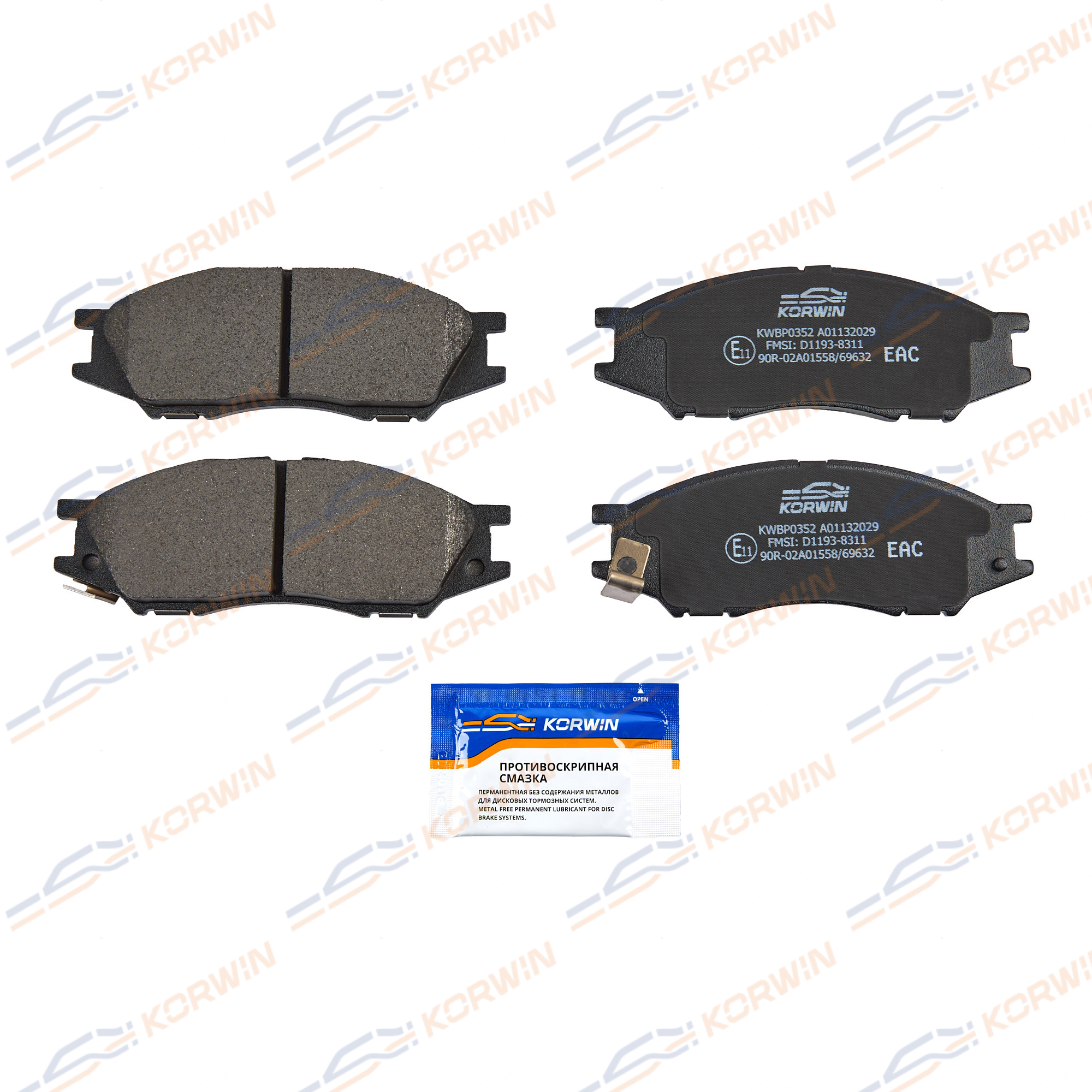 Колодки тормозные перед. Nissan Almera Classic (b10) 06- | перед | - KORWIN KWBP0352