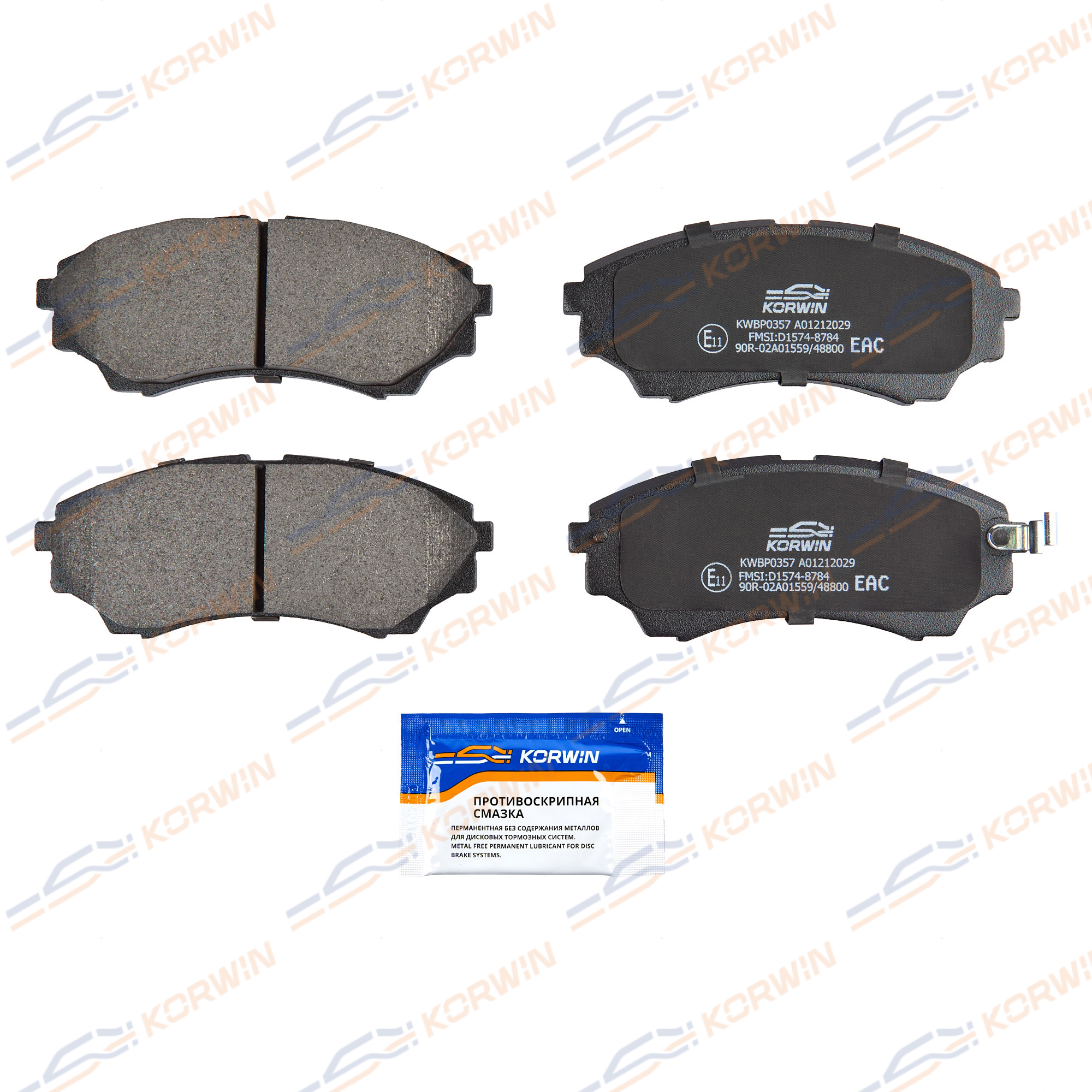 Колодки тормозные перед. Ford Ranger (er/et) 99-12/Mazda B-Serie 98-06/bt-50 06- | перед | - KORWIN KWBP0357