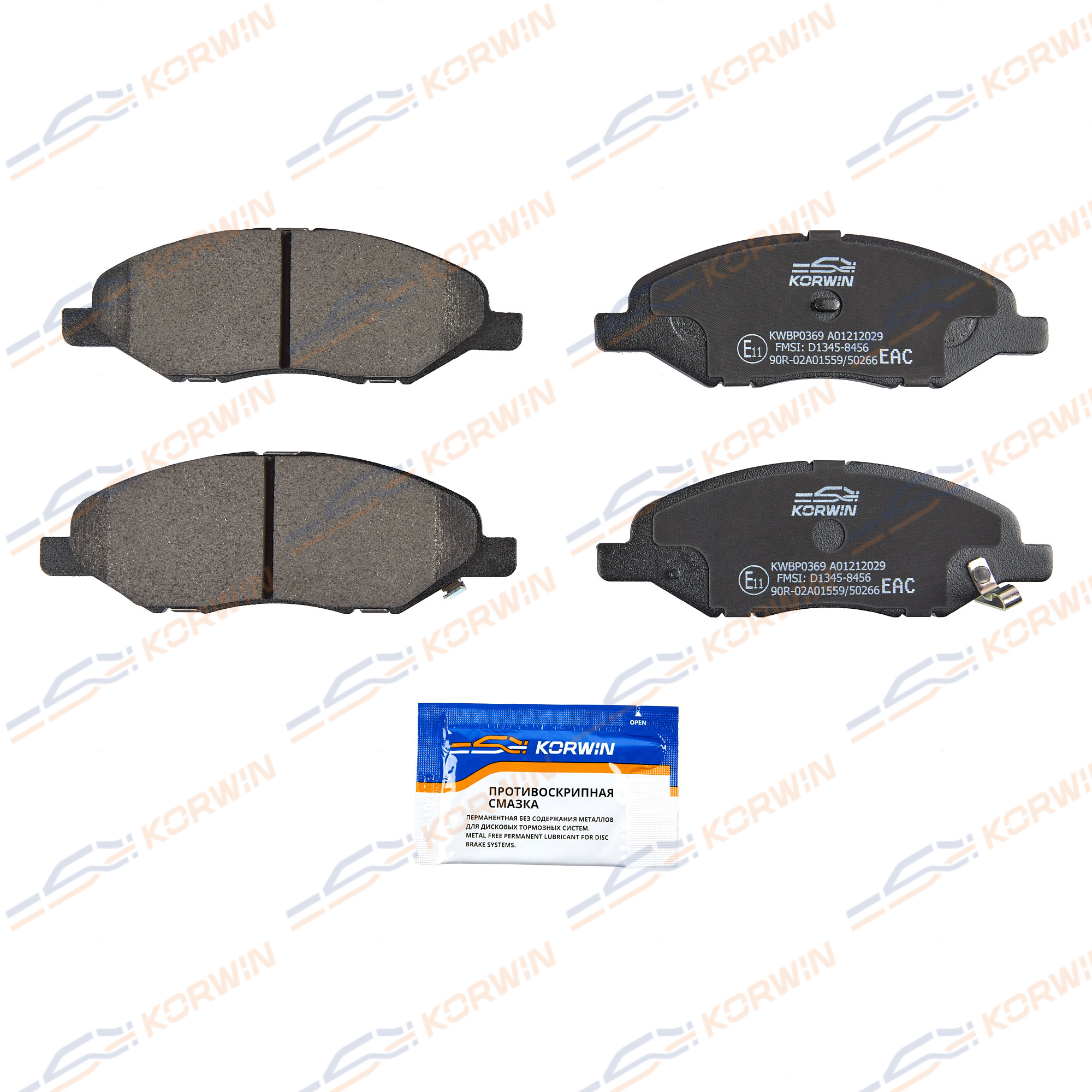 Колодки тормозные перед. Nissan Tiida (c11/c12) 04-/Note (e11) 06-/Lada Vesta15- | перед | - KORWIN KWBP0369