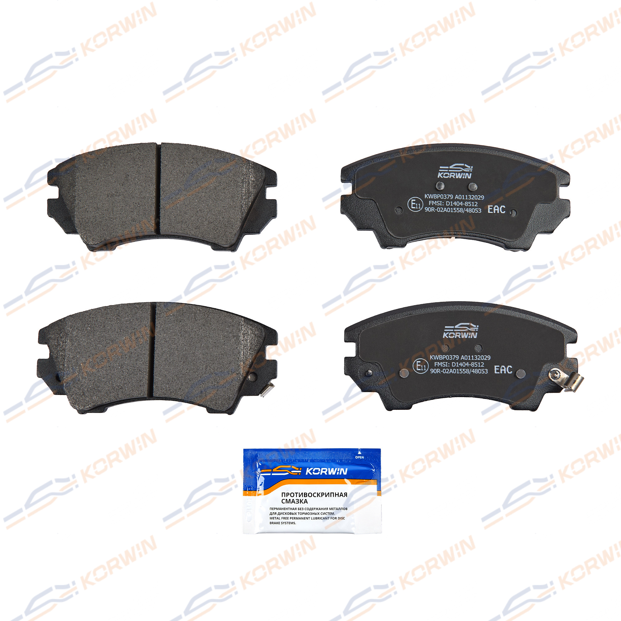 Колодки тормозные перед. Opel Astra h Classic 09-/Astra j 09-/Insignia 08-/Saab | перед | - KORWIN KWBP0379