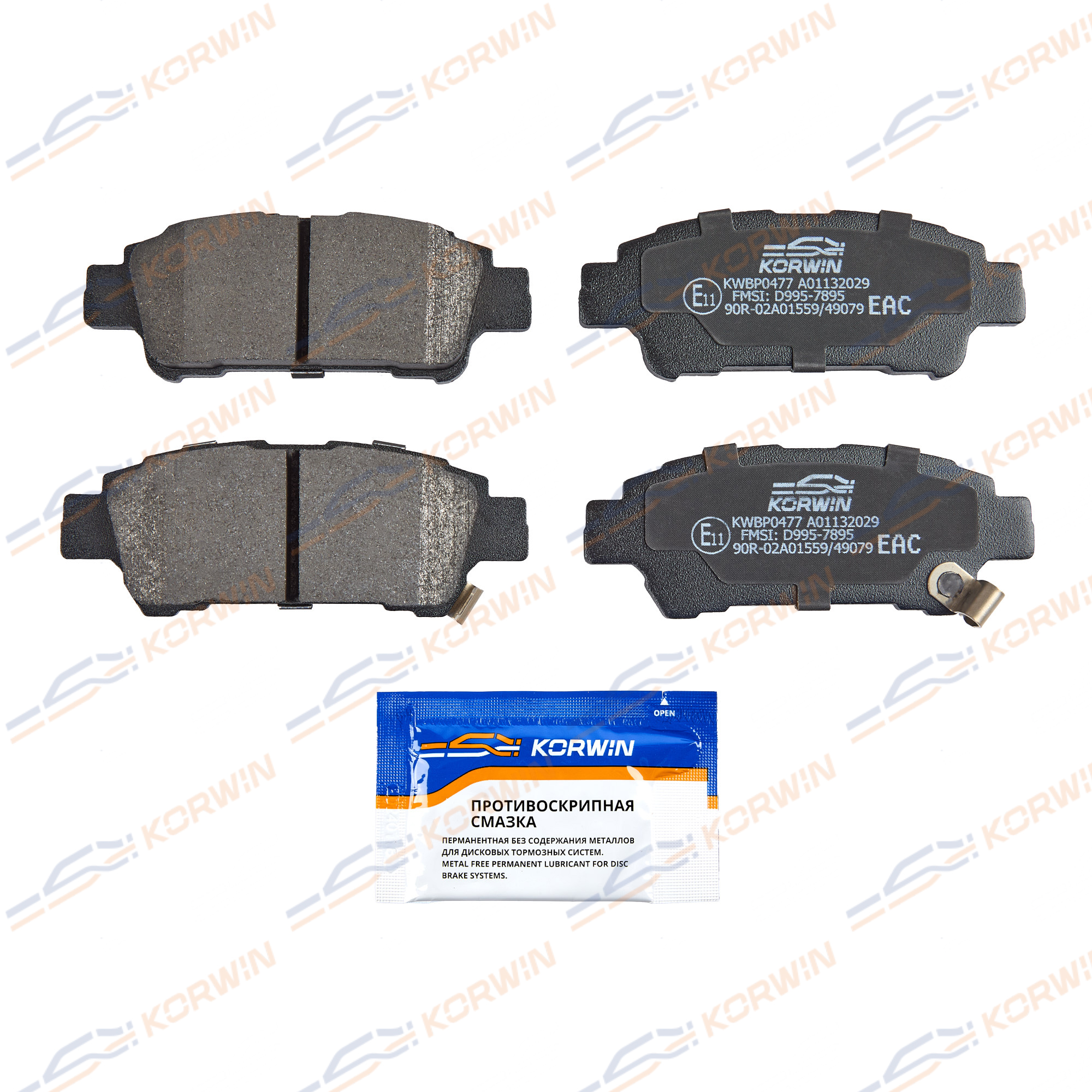 Колодки тормозные зад. Toyota Alphard (h1_) 03-/Avensis Verso 01-/Estima 00- | зад | - KORWIN KWBP0477