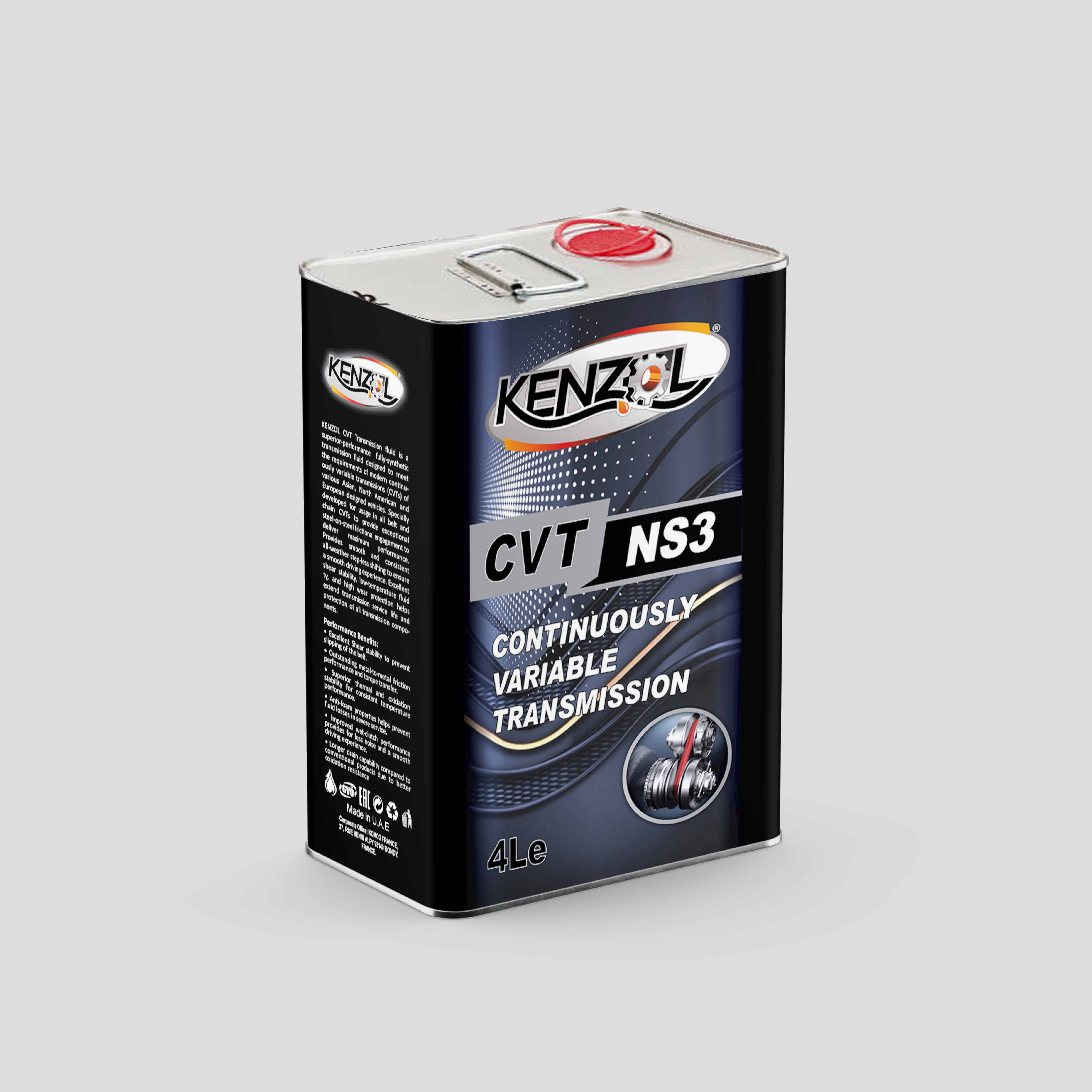 Масло трансмиссионное CVT FLUID (METAL) 4L - KENZOL 1100028