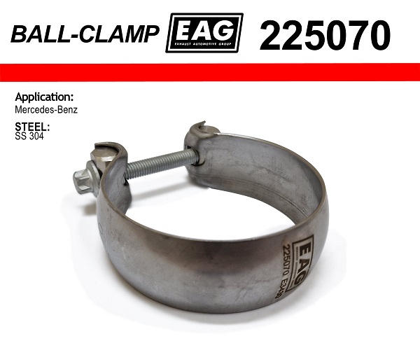 Хомут глушителя ball clamp ss304 - EAG 225070
