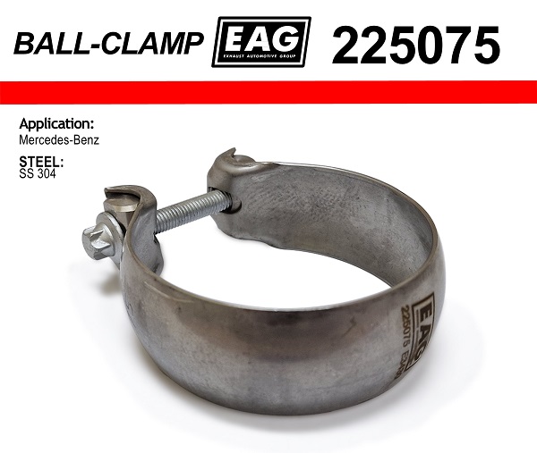 Хомут глушителя ball clamp ss304 - EAG 225075