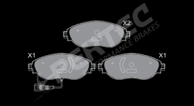 Колодки тормозные дисковые кермамические - PERTEC PEC1633