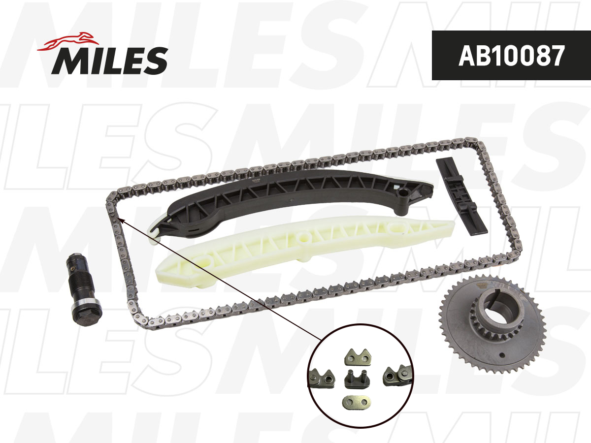 Комплект цепи ГРМ MB m271 co звездочками - Miles AB10087