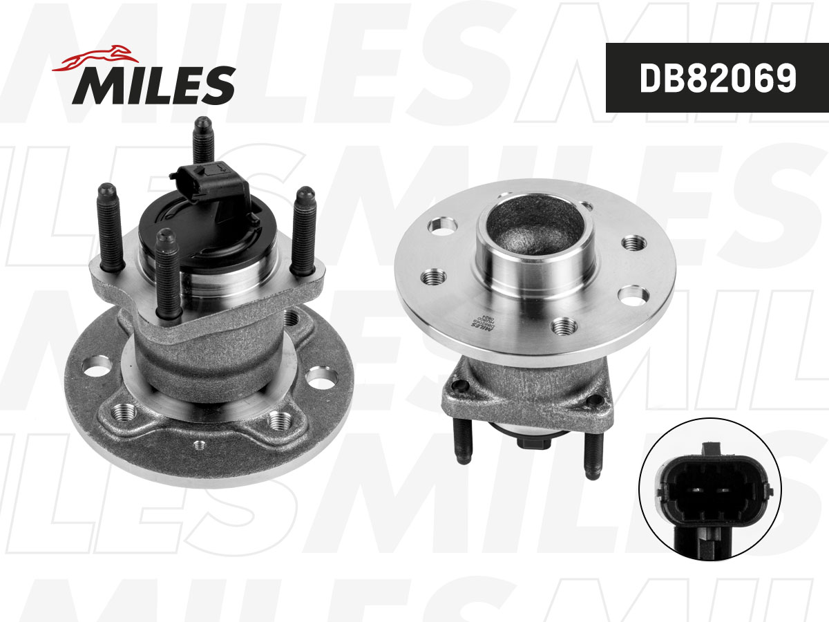Ступица с подшипником opel astra h 04- зад.(4 отверстия) - Miles DB82069