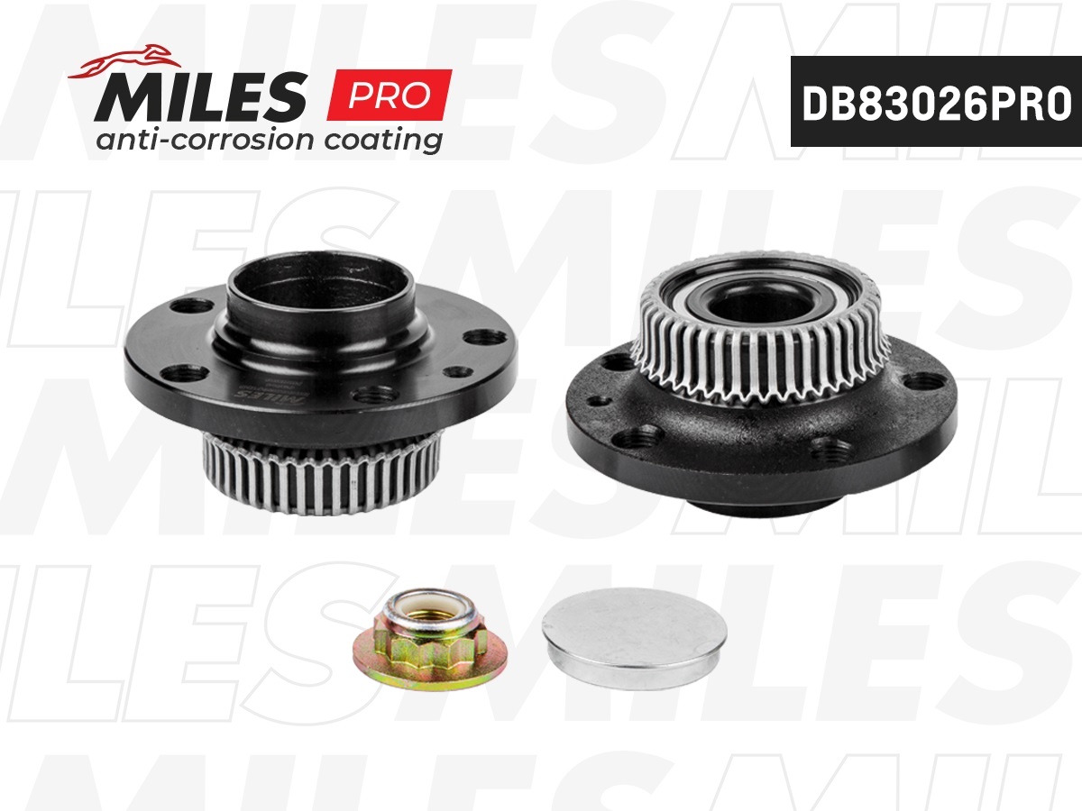 Ступица с подшипником задняя +abs, audi A3 i/skoda/vw golf iv/polo v 96-. - Miles DB83026PRO